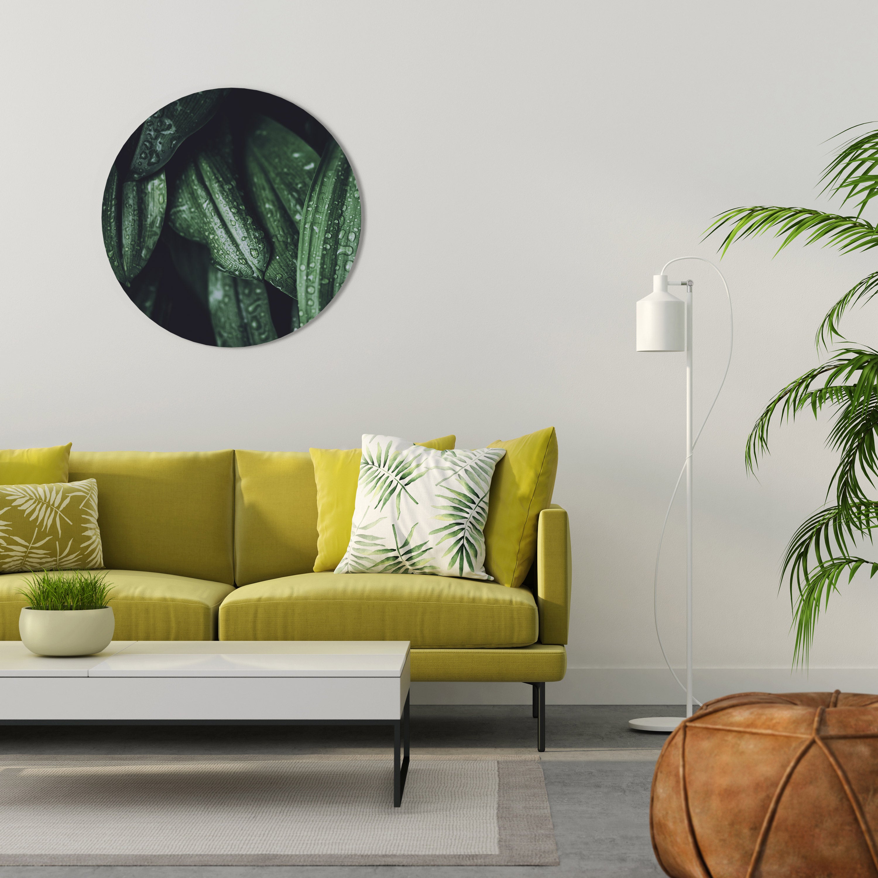 LUSH DROPLET DANCE Round Wall Art