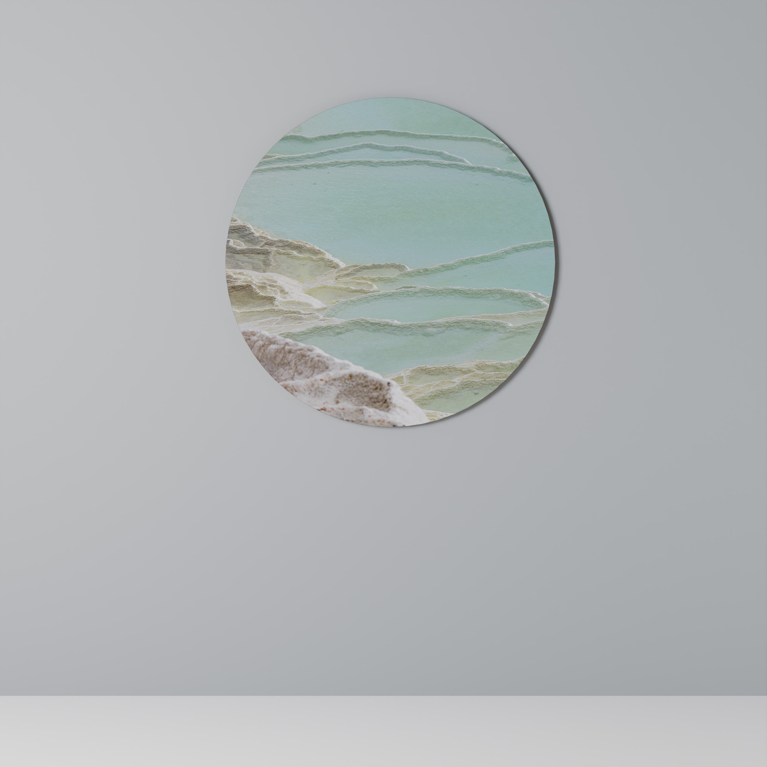 AQUAMARINE WHISPERS Round Wall Art