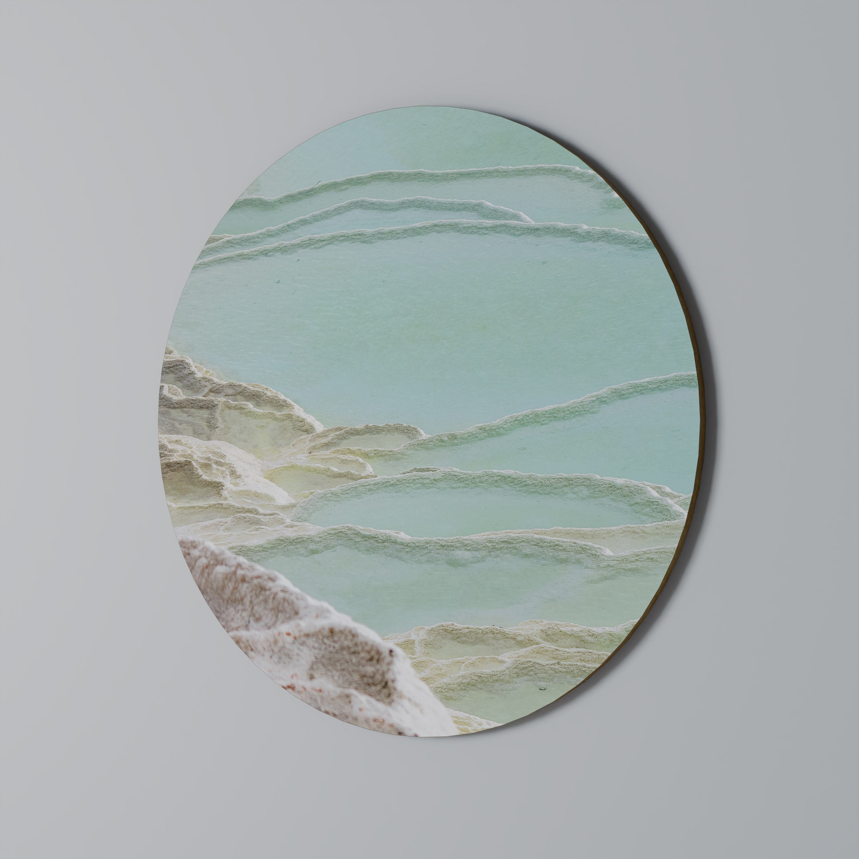 AQUAMARINE WHISPERS Round Wall Art