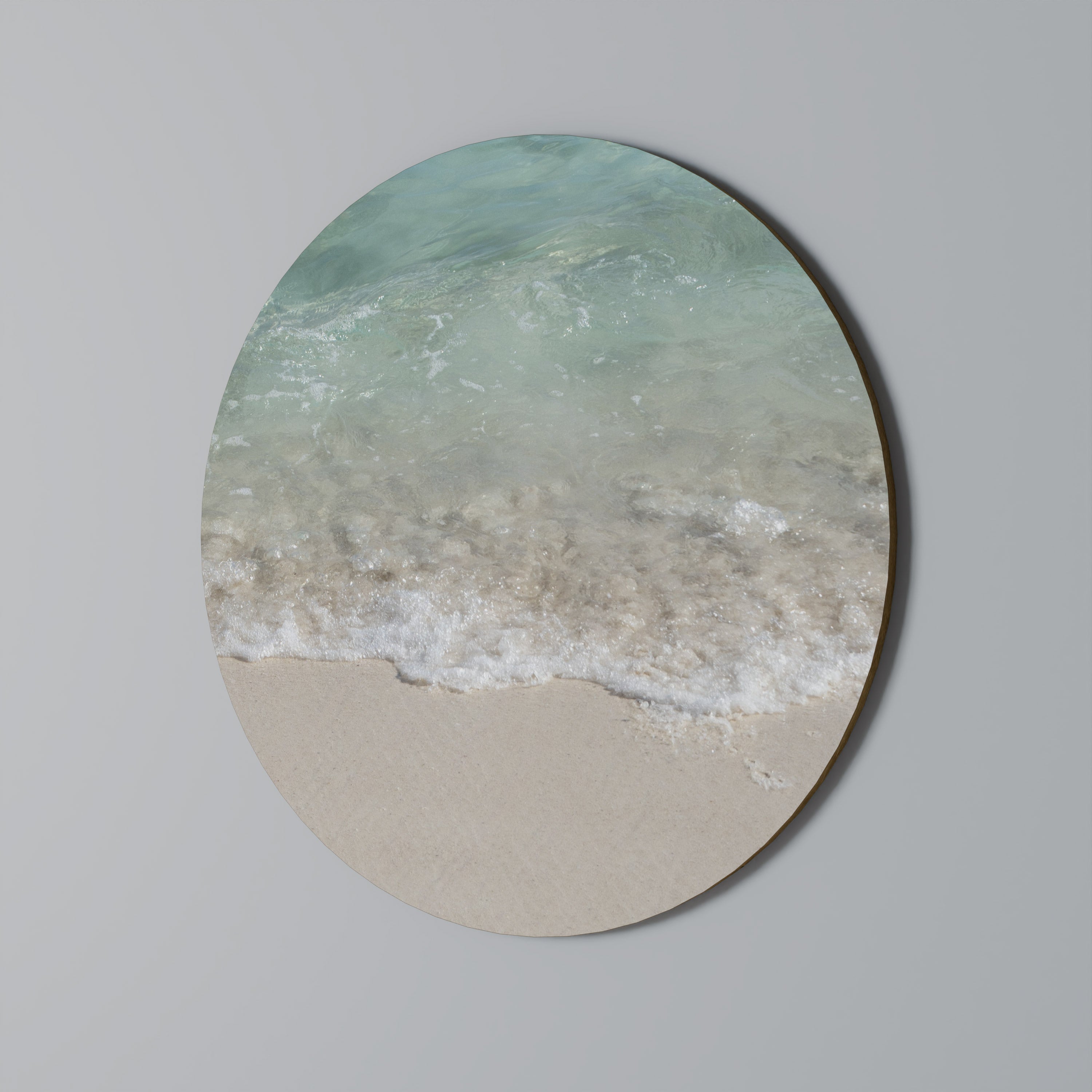 SERENITY BY THE SHORE Round Wall Art