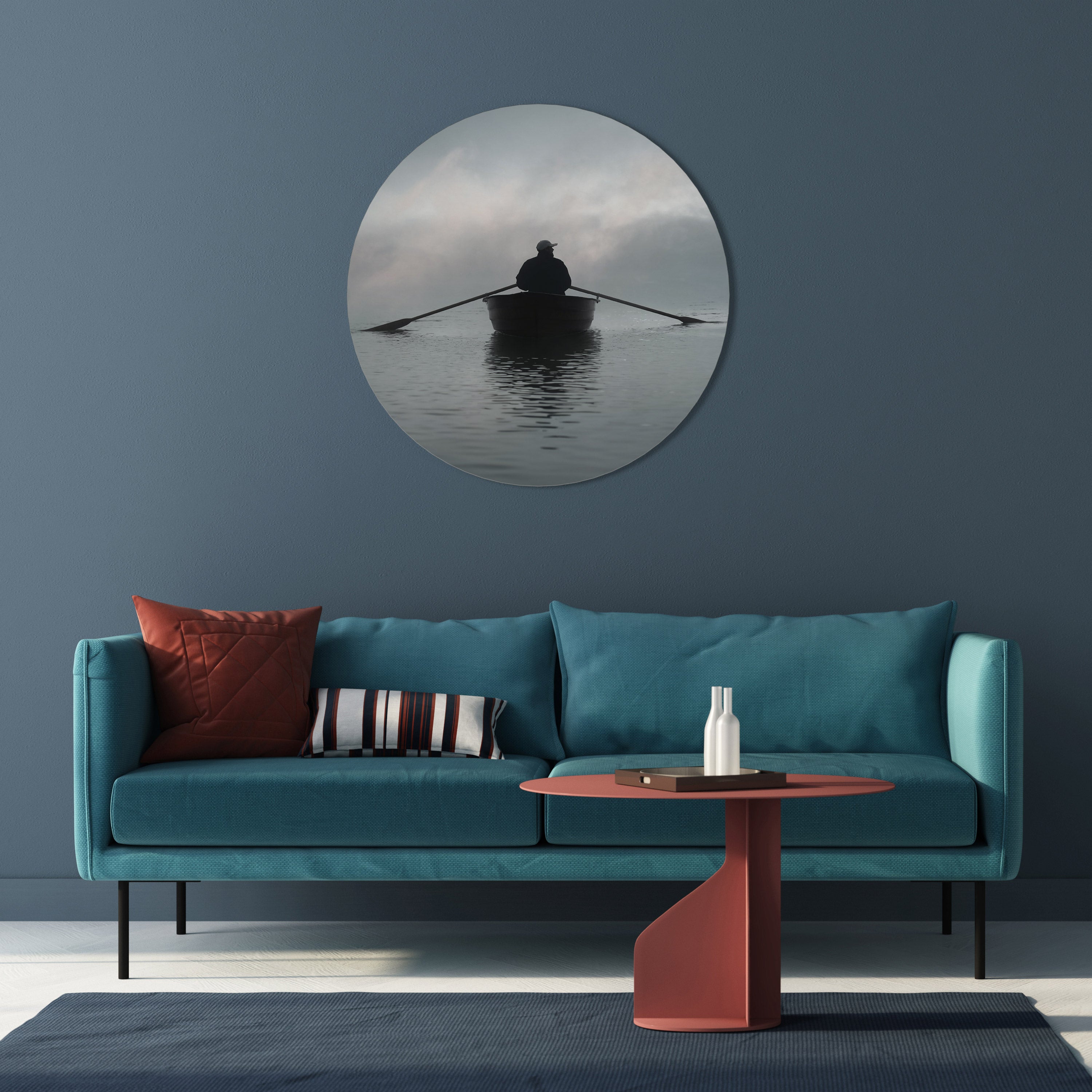 SAIL INTO THE UNKNOWN Round Wall Art