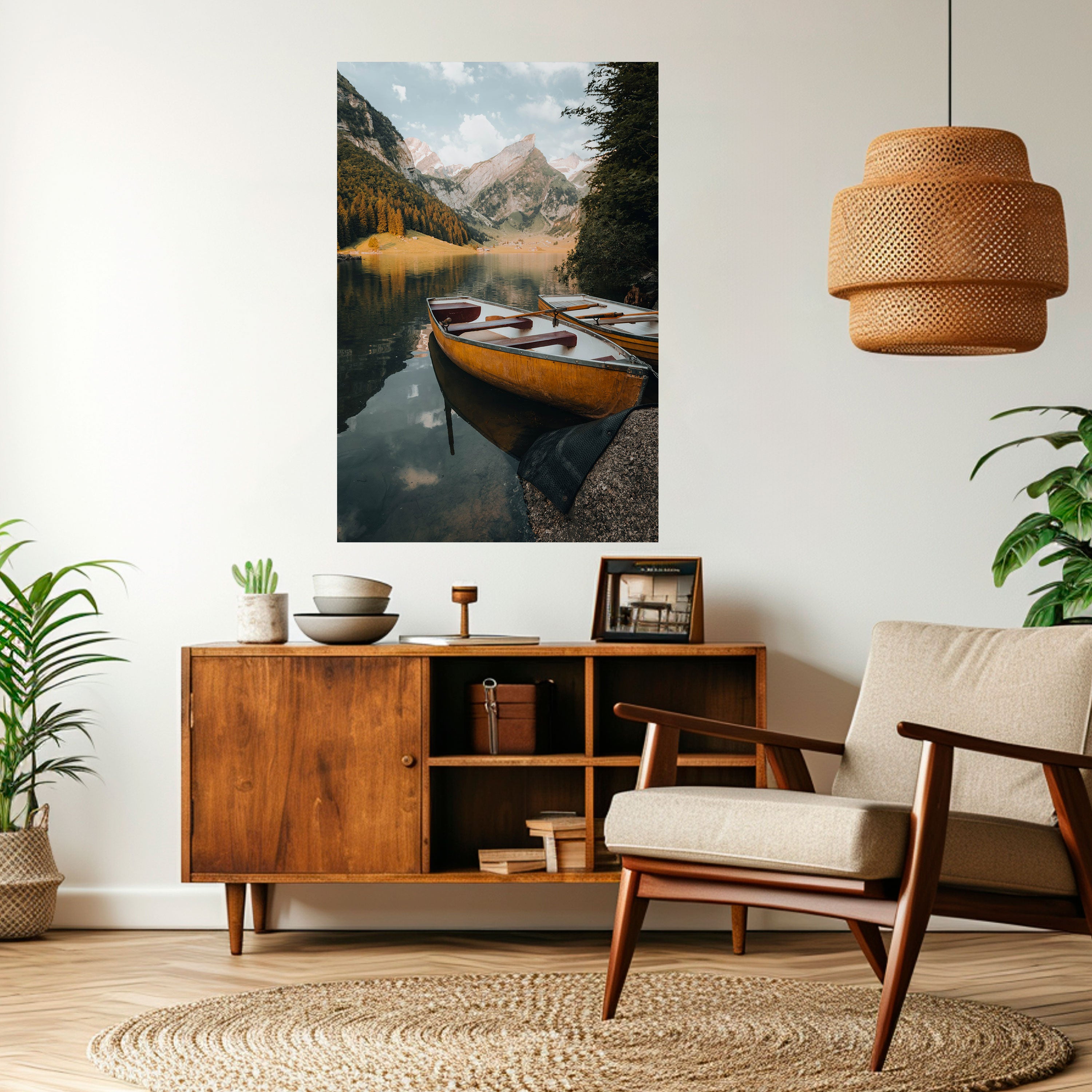 TRANQUIL LAKE JOURNEY Peel and Stick Vertical Poster