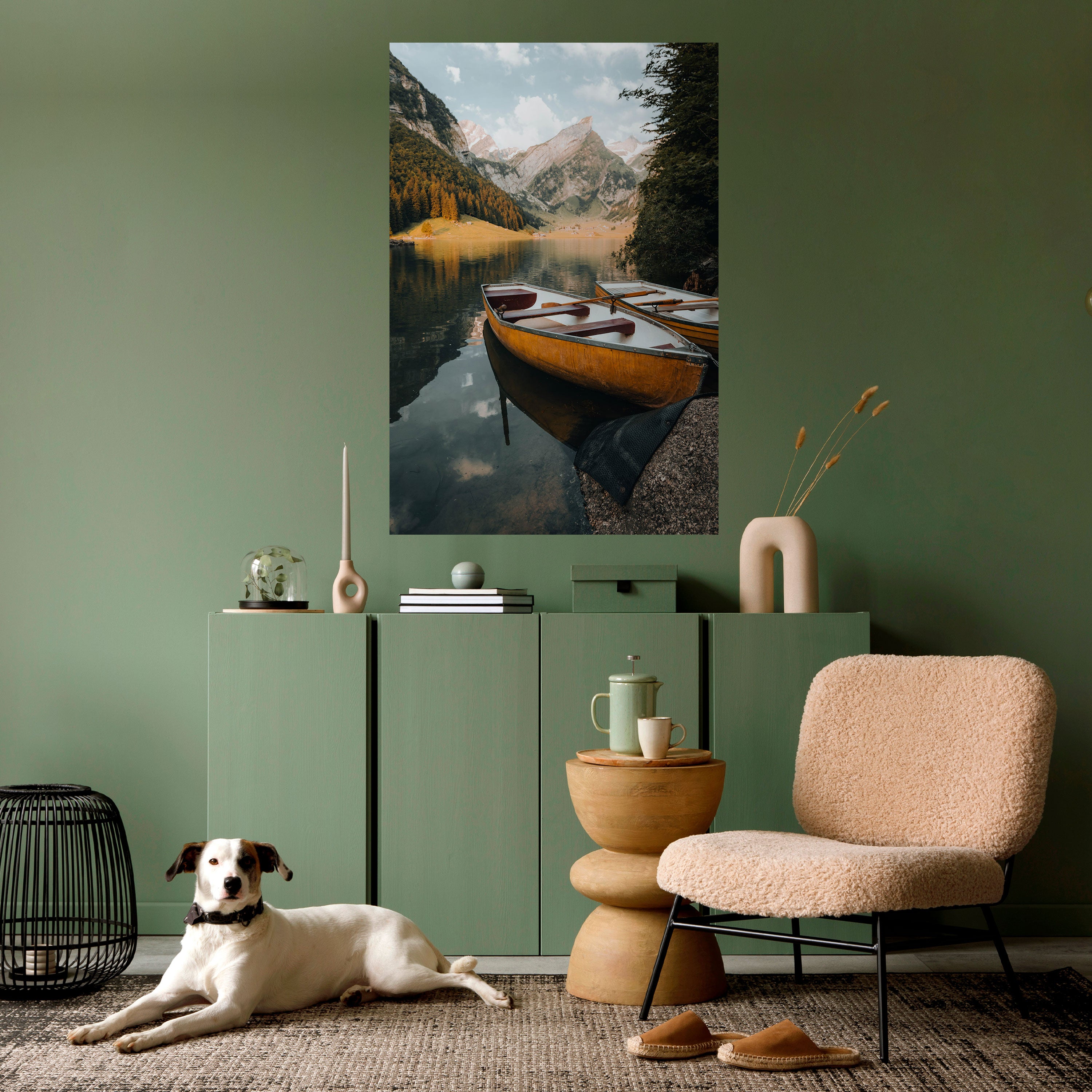 TRANQUIL LAKE JOURNEY Peel and Stick Vertical Poster
