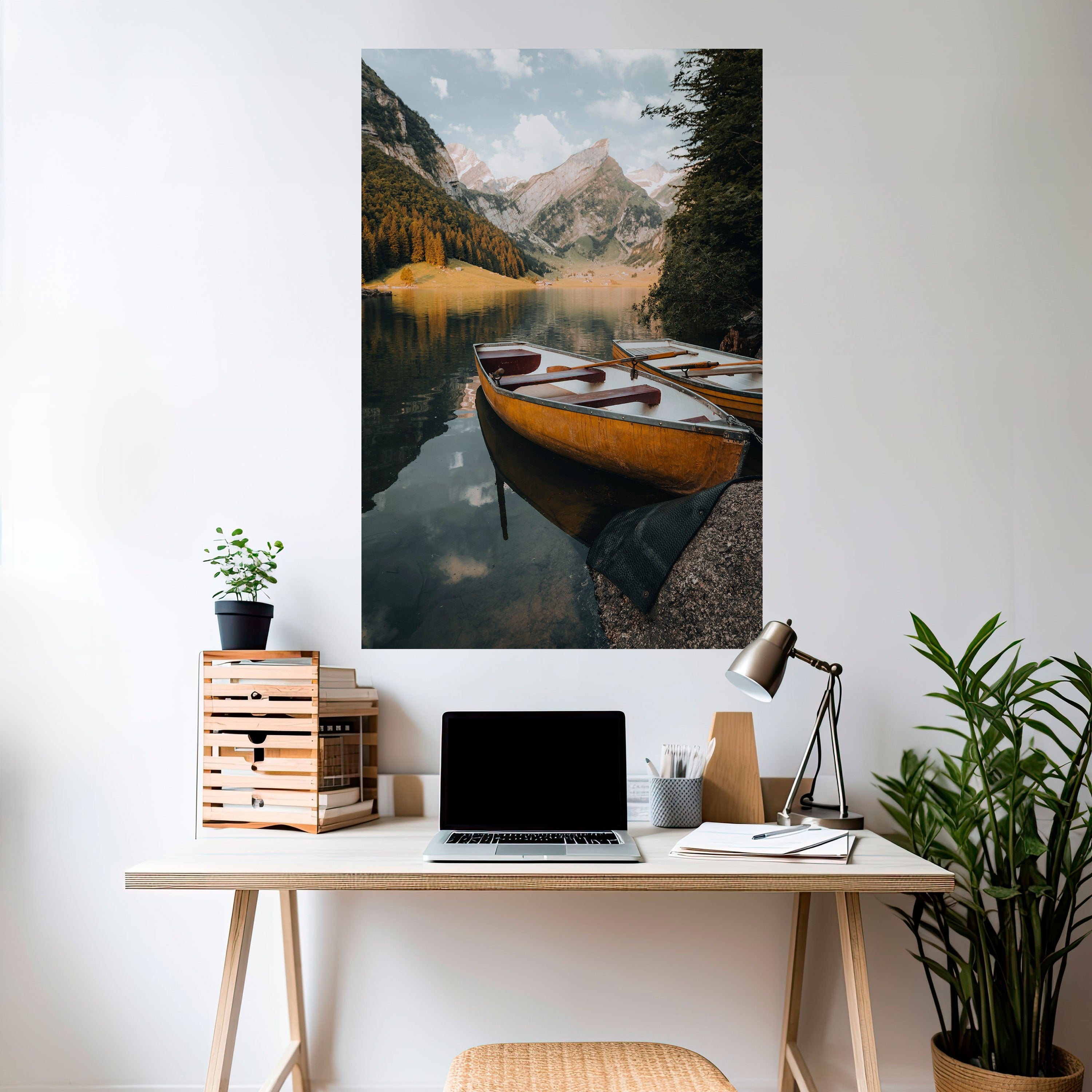 TRANQUIL LAKE JOURNEY Peel and Stick Vertical Poster