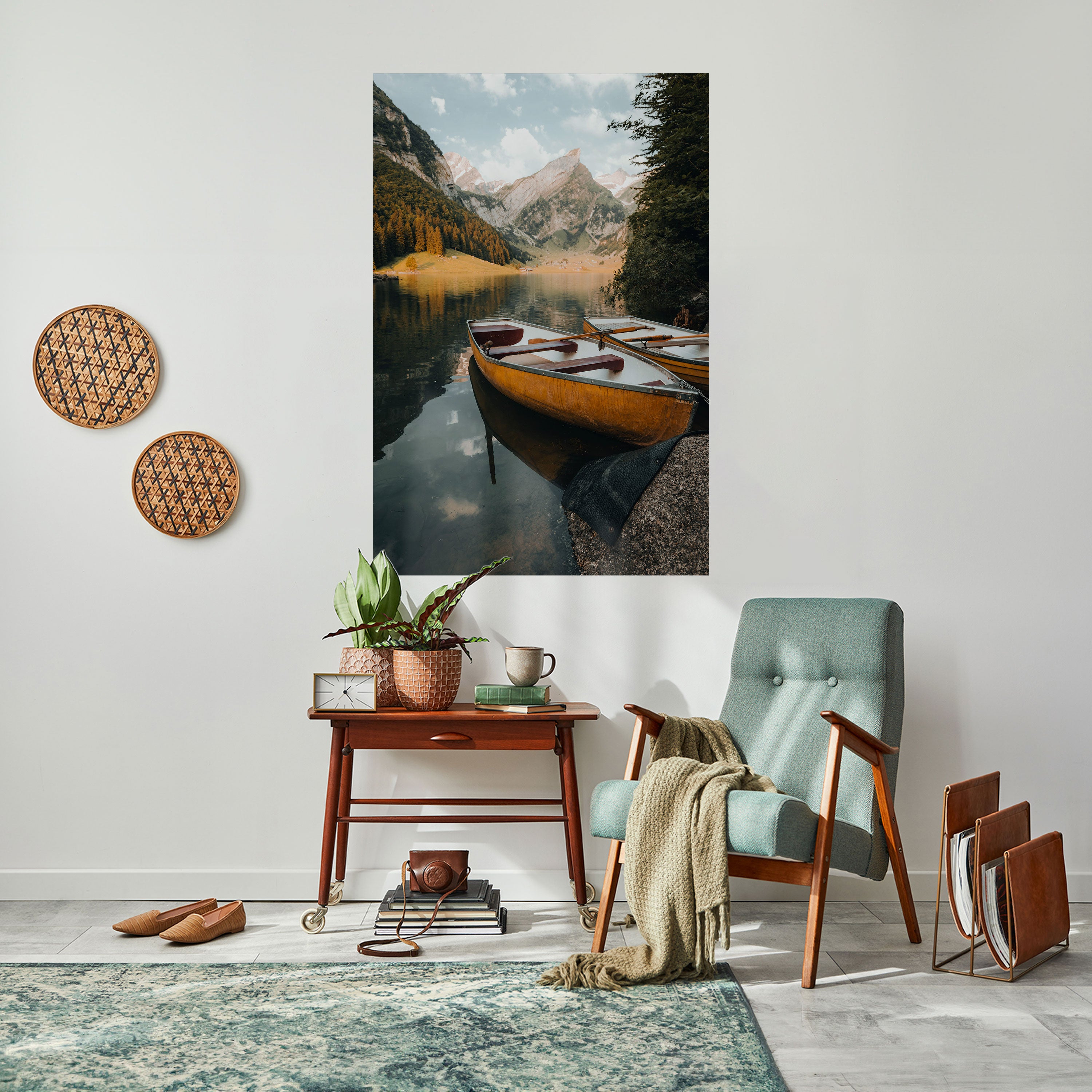 TRANQUIL LAKE JOURNEY Peel and Stick Vertical Poster