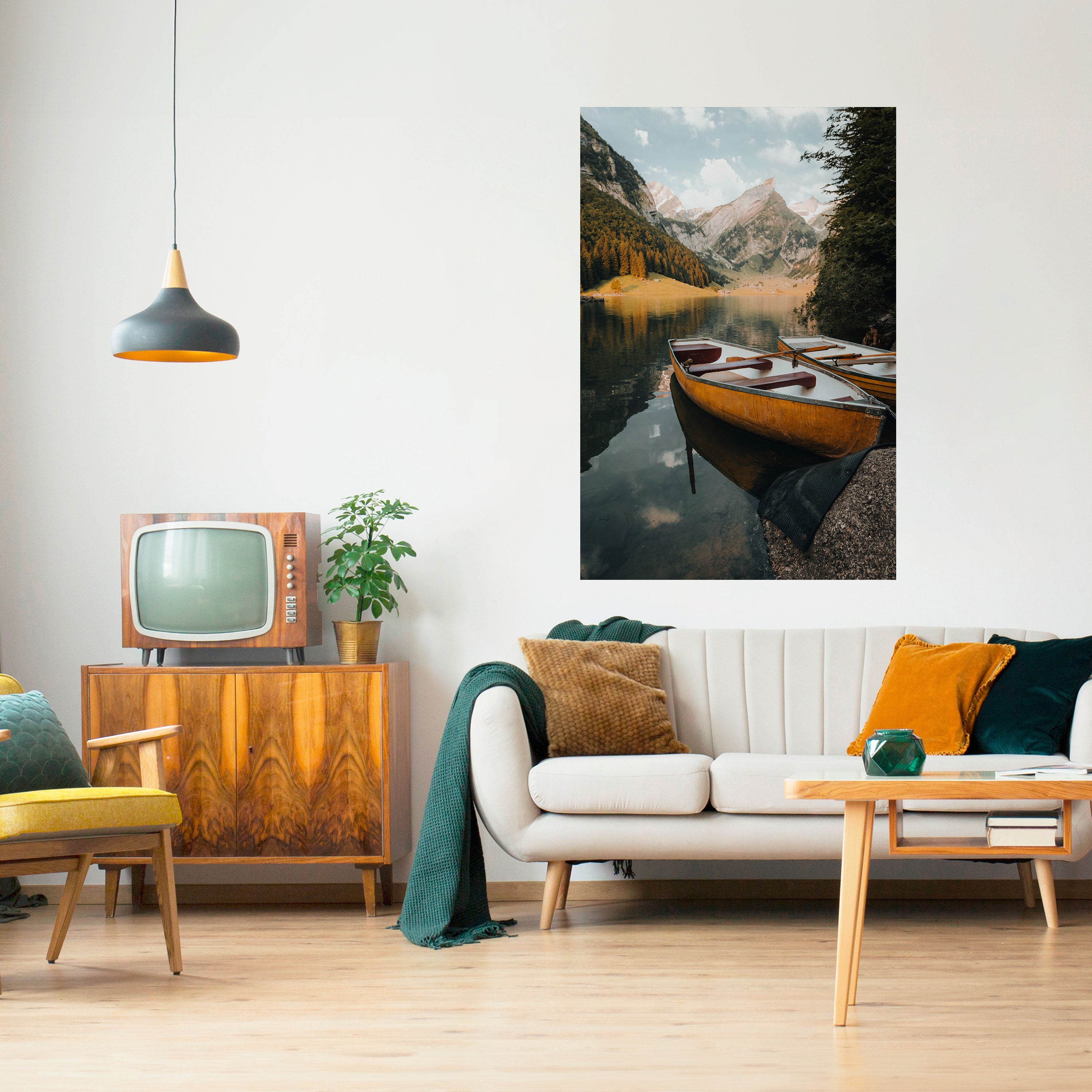 TRANQUIL LAKE JOURNEY Peel and Stick Vertical Poster