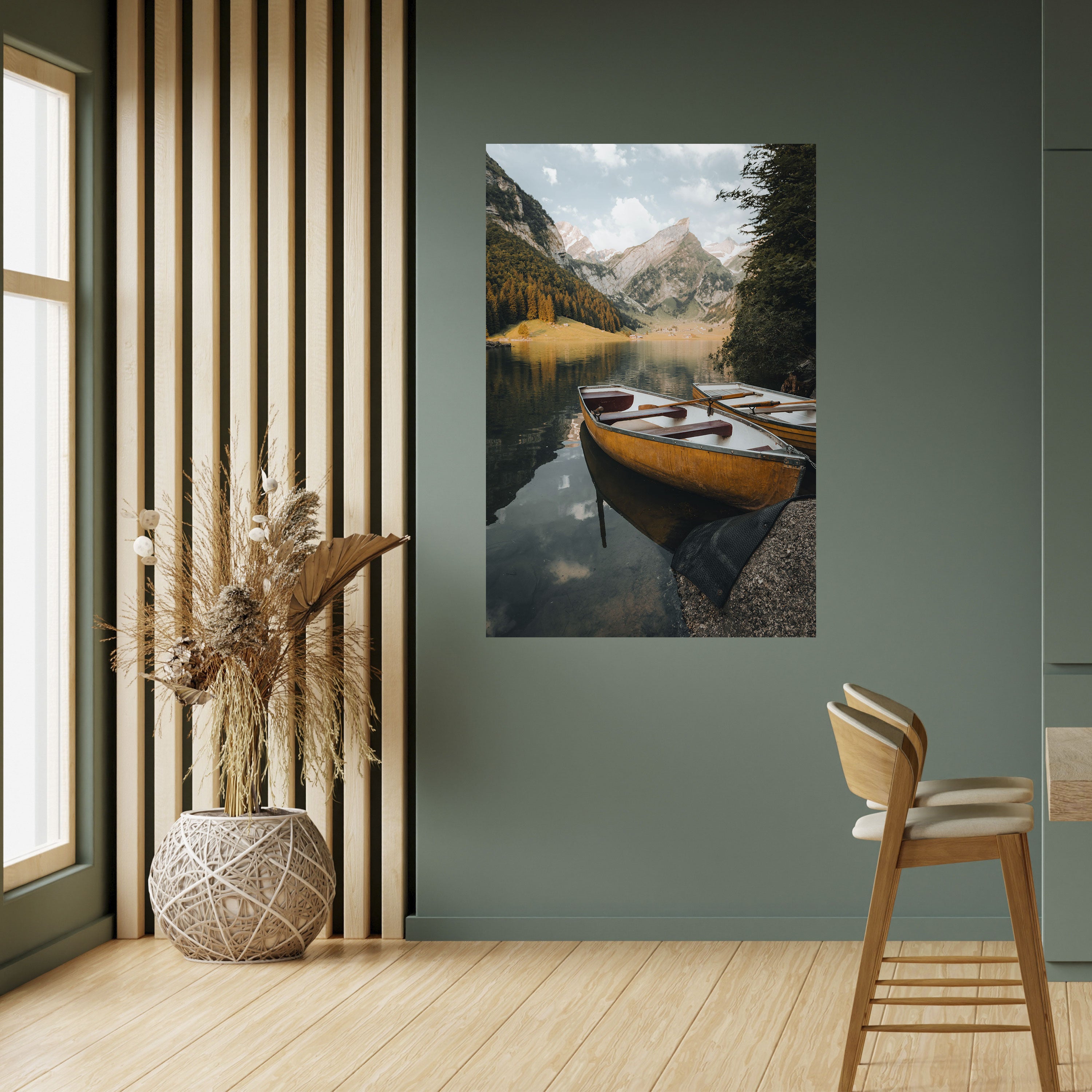 TRANQUIL LAKE JOURNEY Peel and Stick Vertical Poster