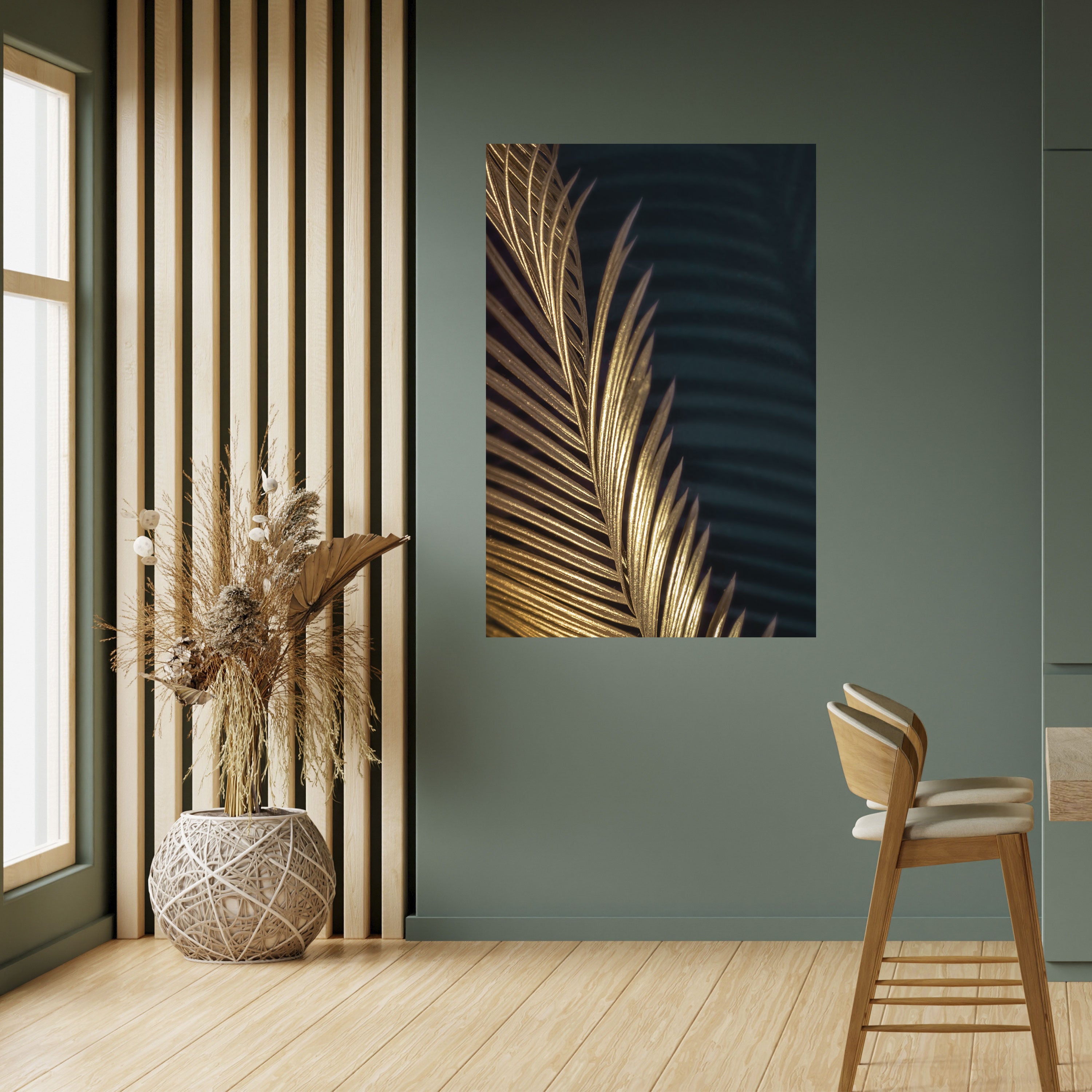 LUXE LEAF DANCE Peel and Stick Vertical Poster