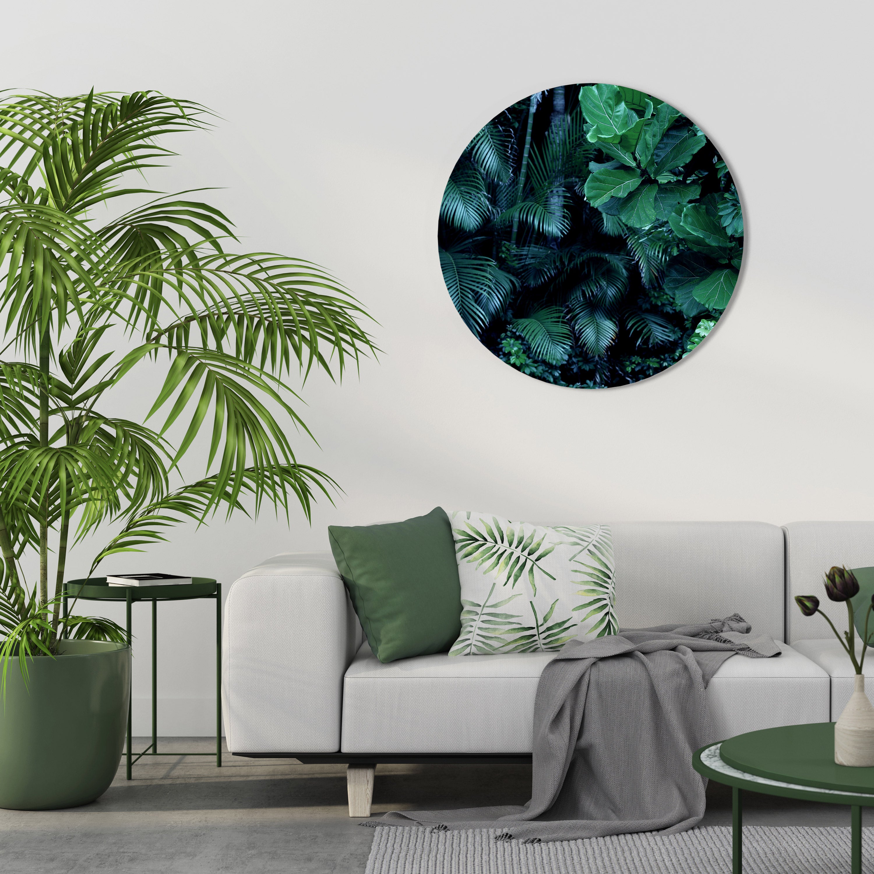 DEEP JUNGLE SERENADE Round Wall Art
