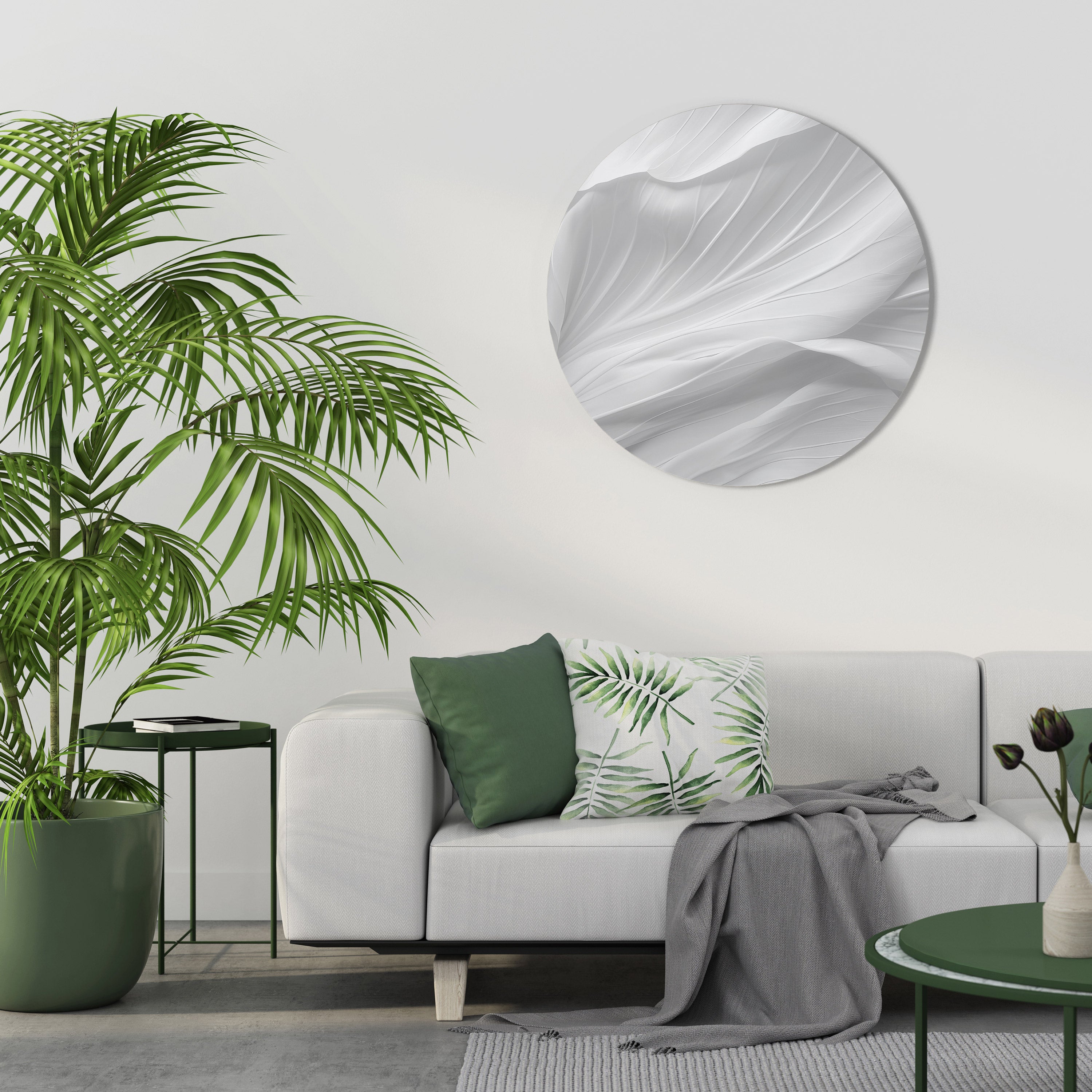 SILKEN SERENITY Round Wall Art