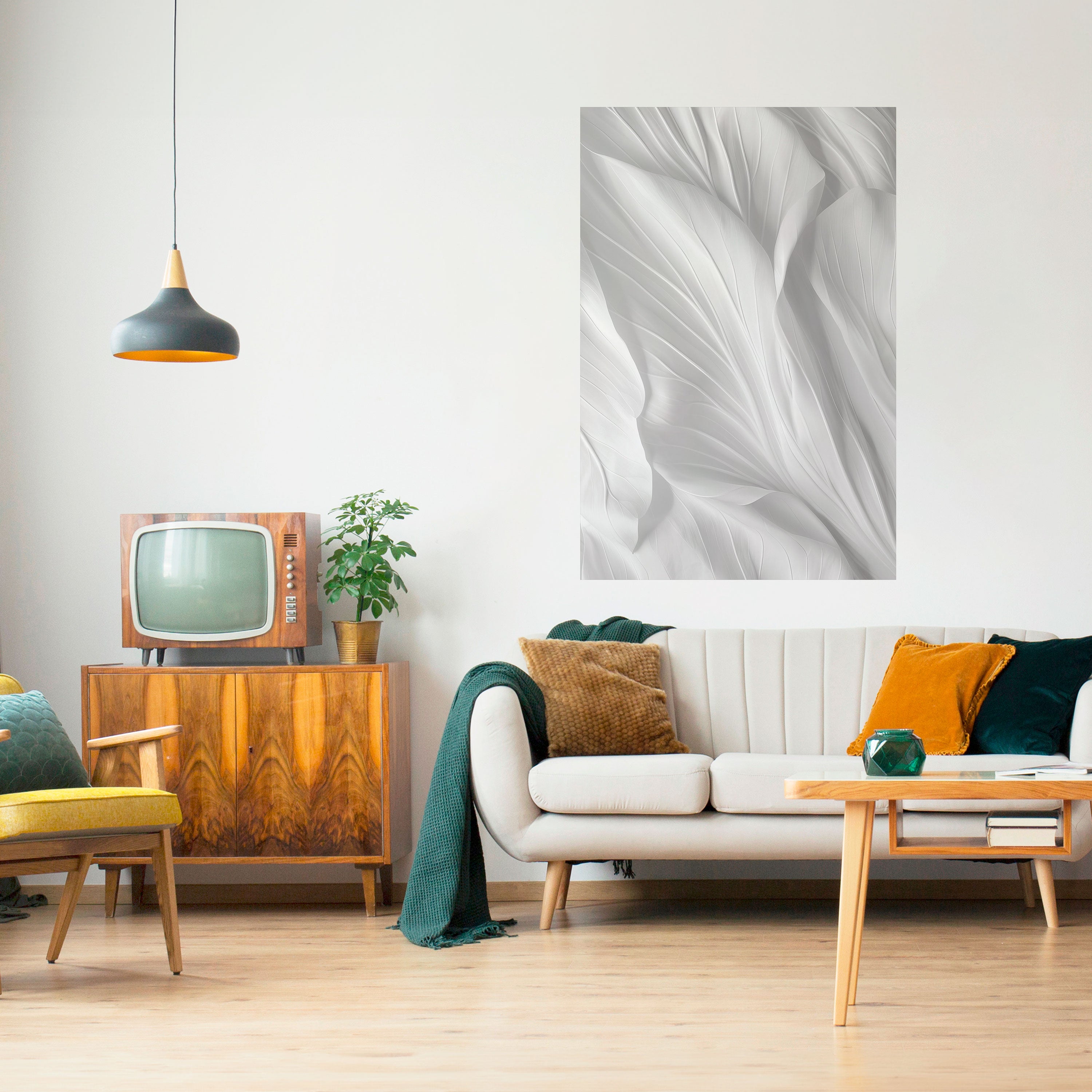 SILKEN SERENITY Peel and Stick Vertical Poster