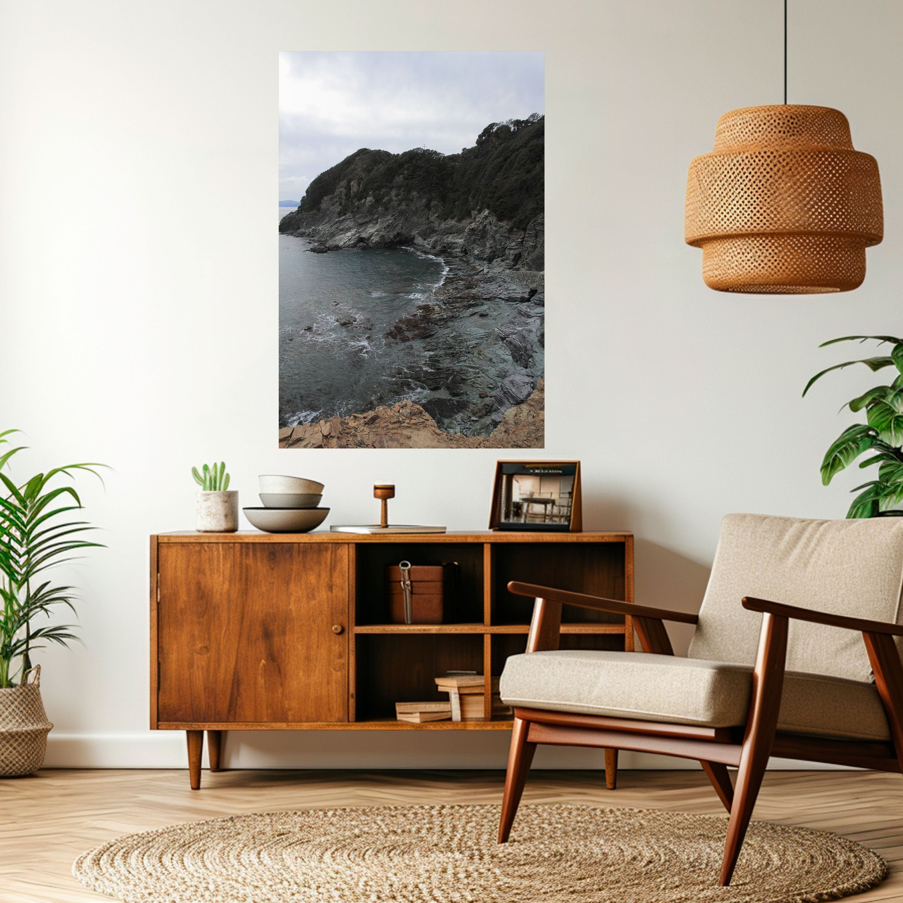 STONE MELODY AT SEA Peel and Stick Vertical Poster