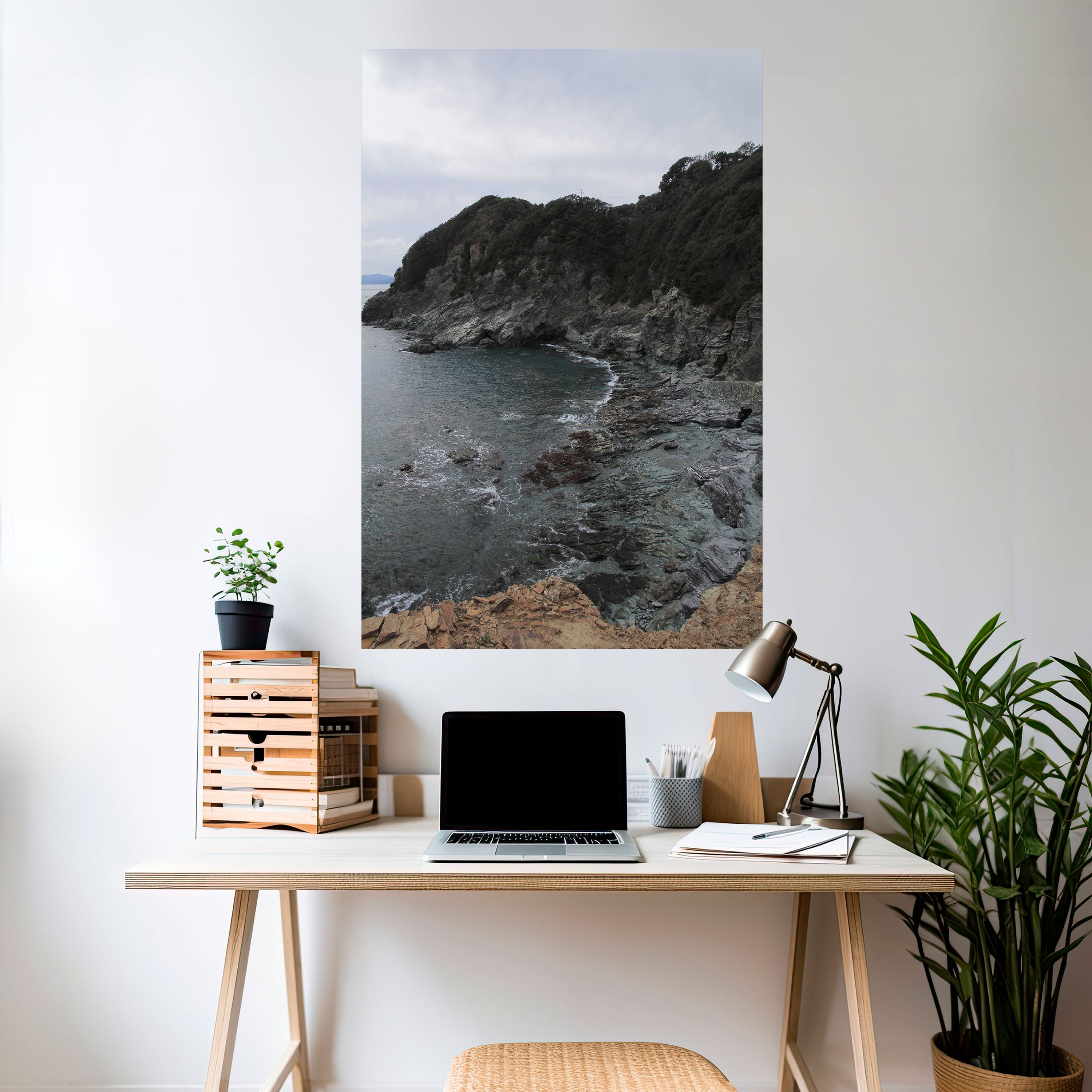 STONE MELODY AT SEA Peel and Stick Vertical Poster