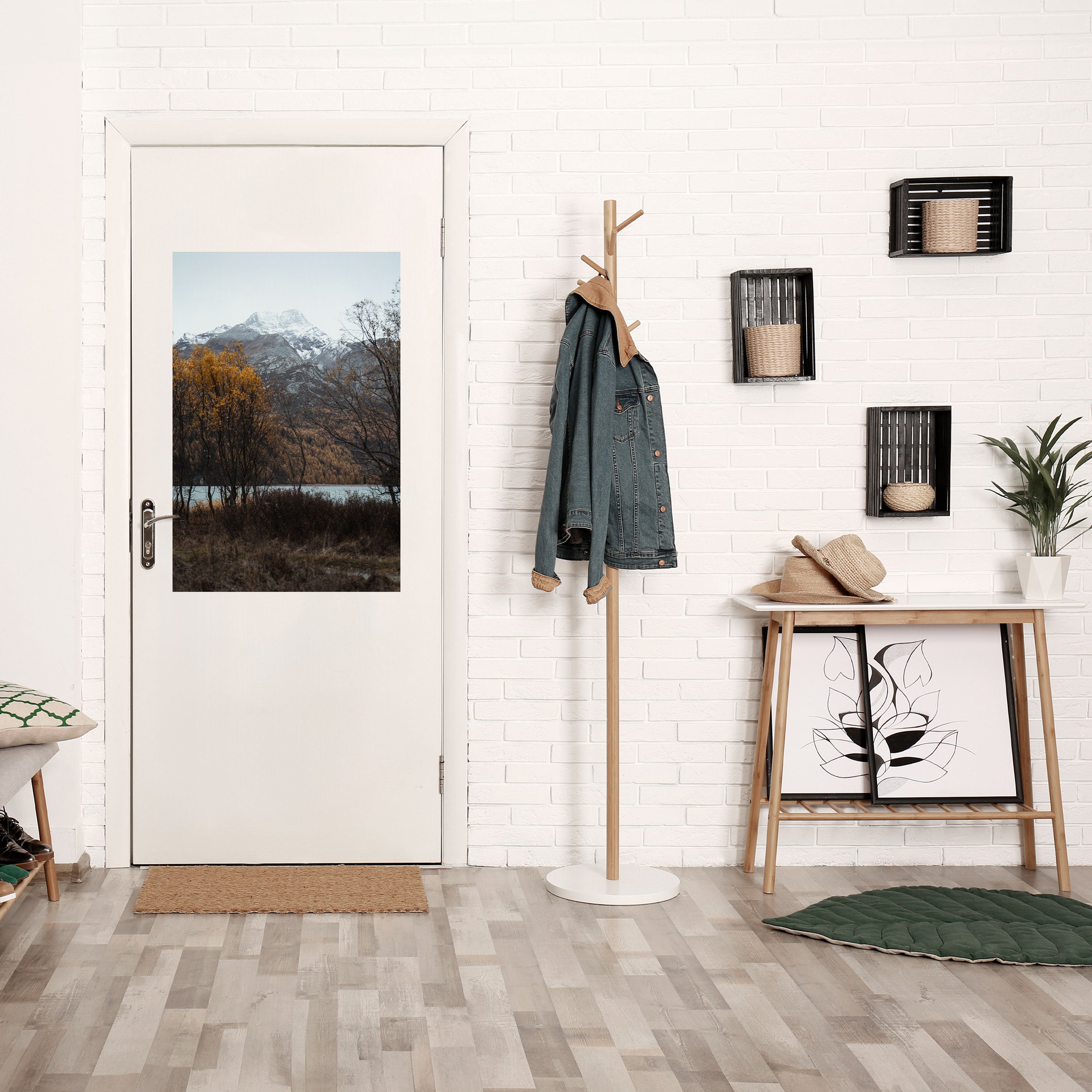 AUTUMN'S SILENT EMBRACE Peel and Stick Vertical Poster