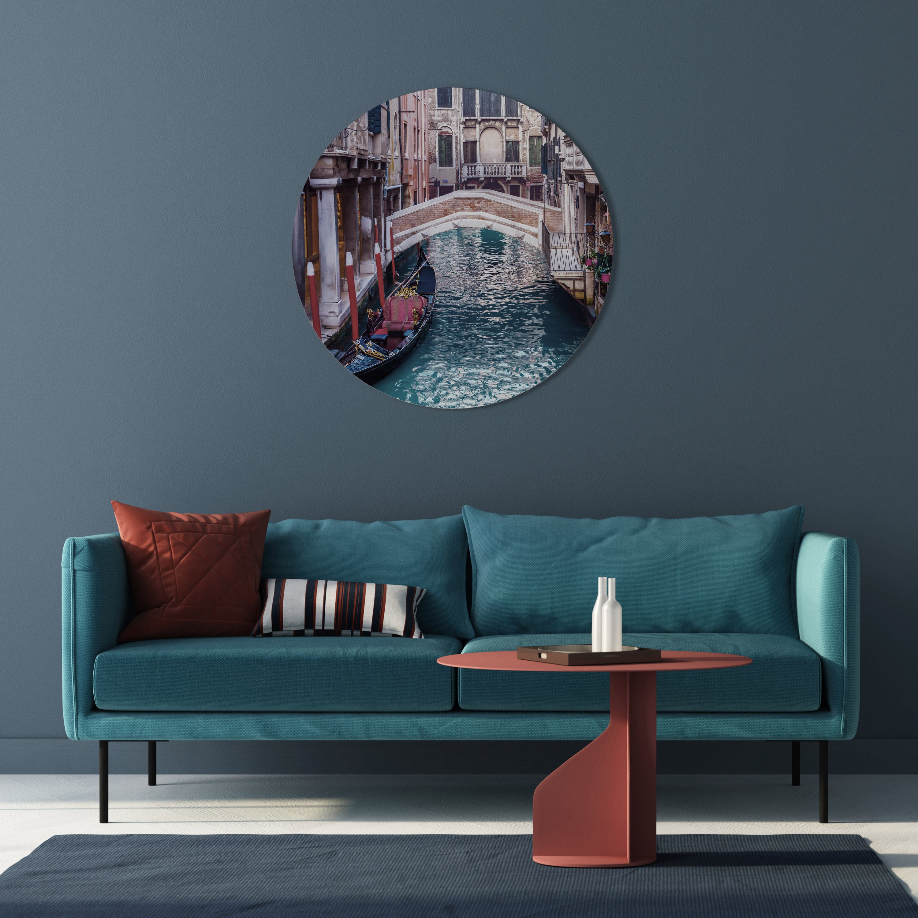 GONDOLA GLIDE Round Wall Art