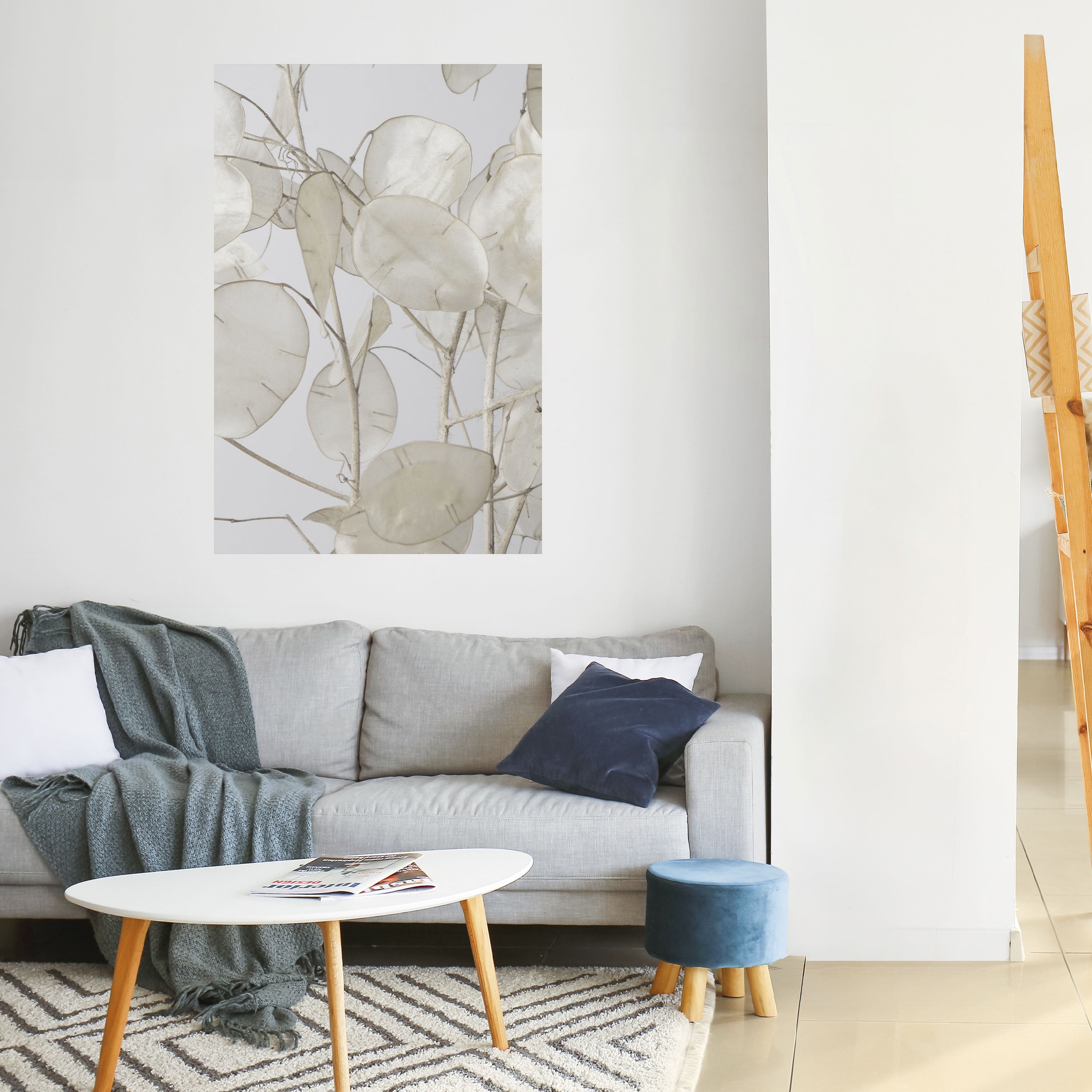 SILKY FOLIAGE WHISPERS Peel and Stick Vertical Poster