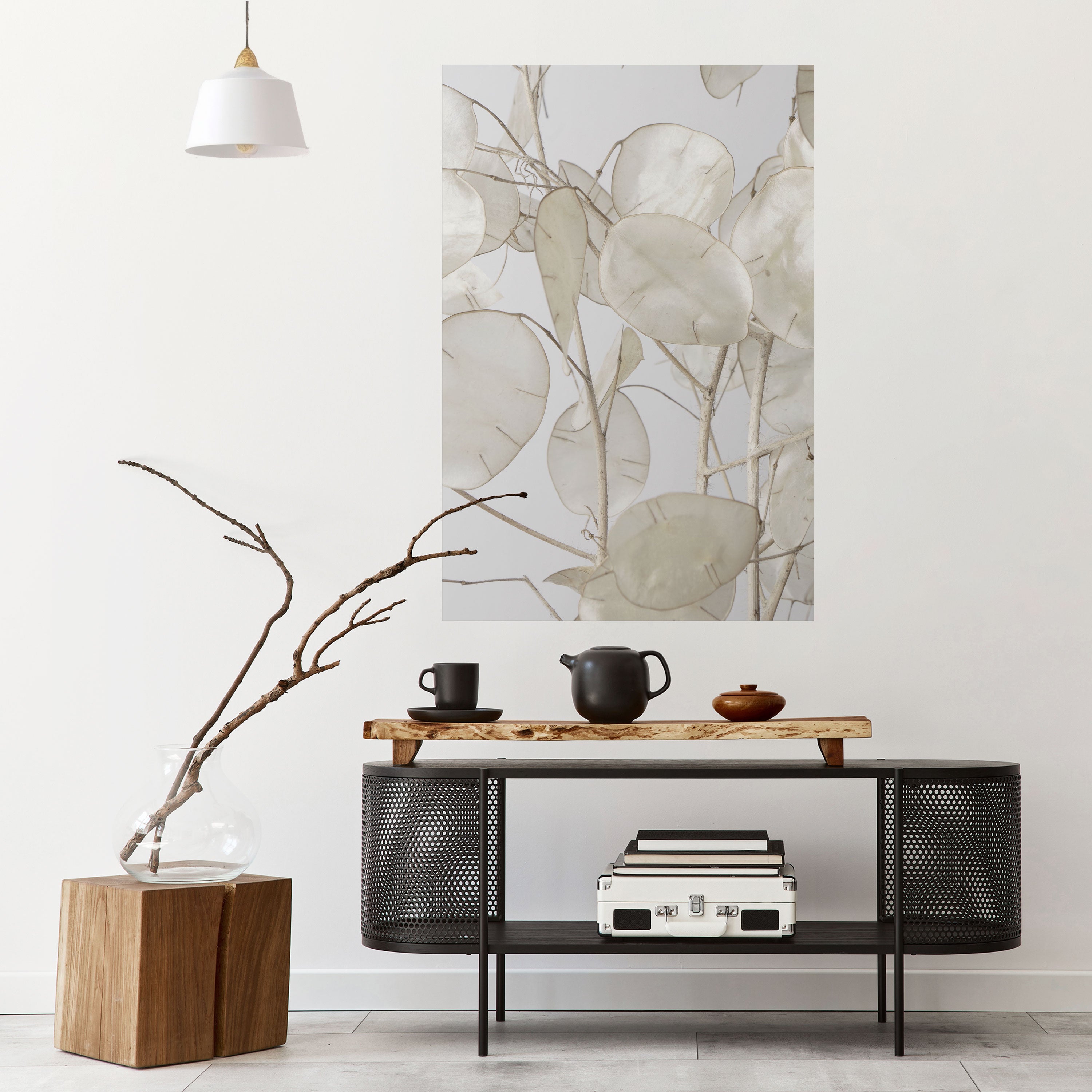 SILKY FOLIAGE WHISPERS Peel and Stick Vertical Poster