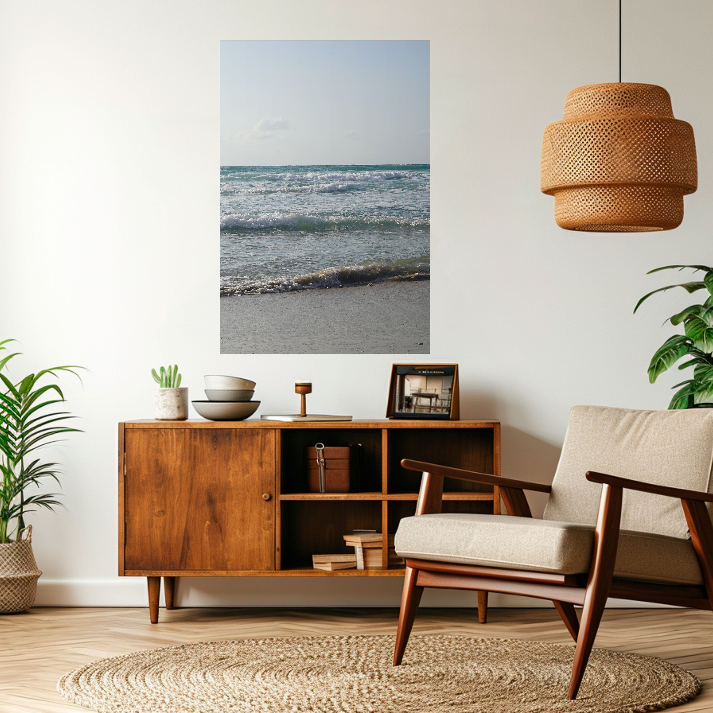 WAVES OF TRANQUILITY Peel and Stick Vertical Poster