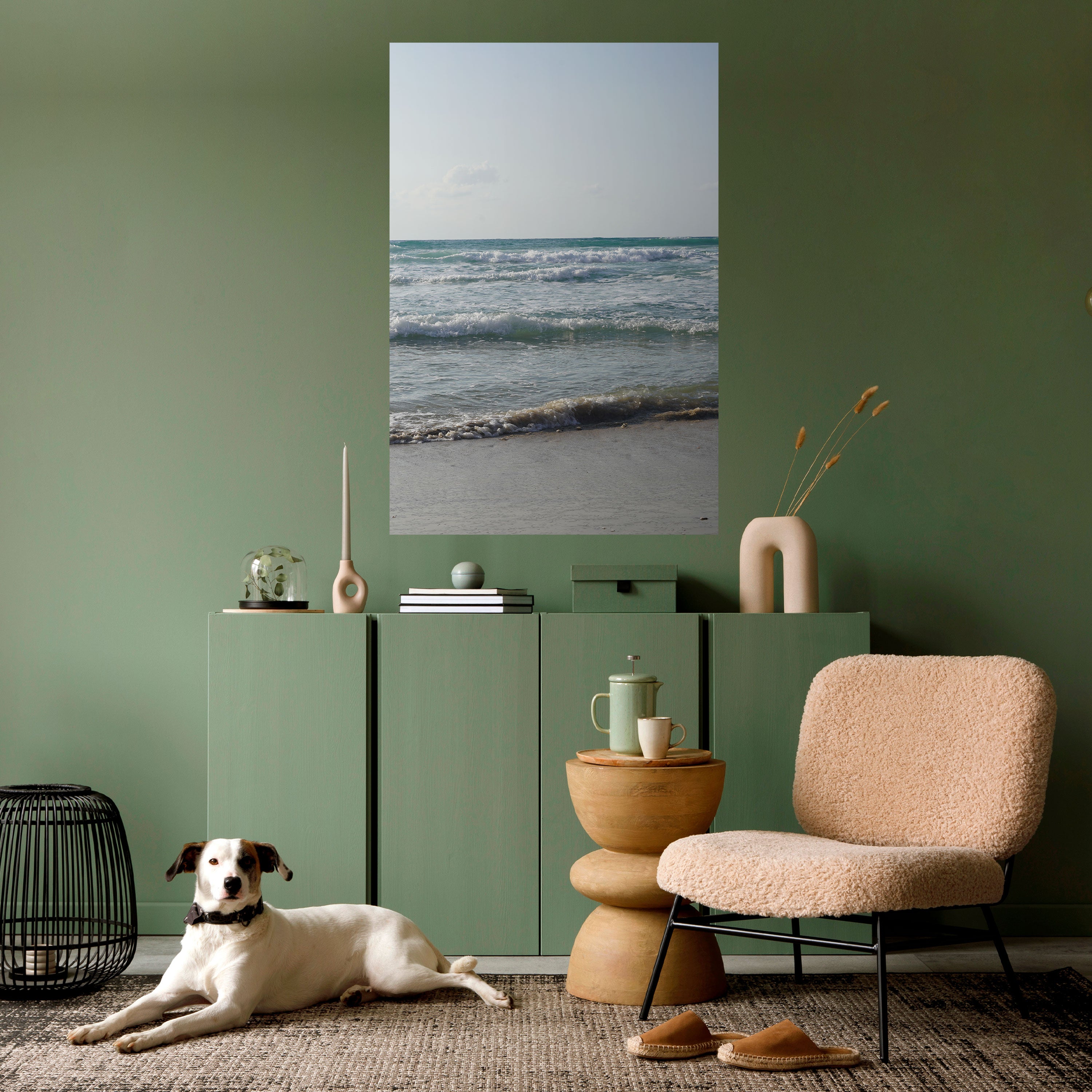 WAVES OF TRANQUILITY Peel and Stick Vertical Poster