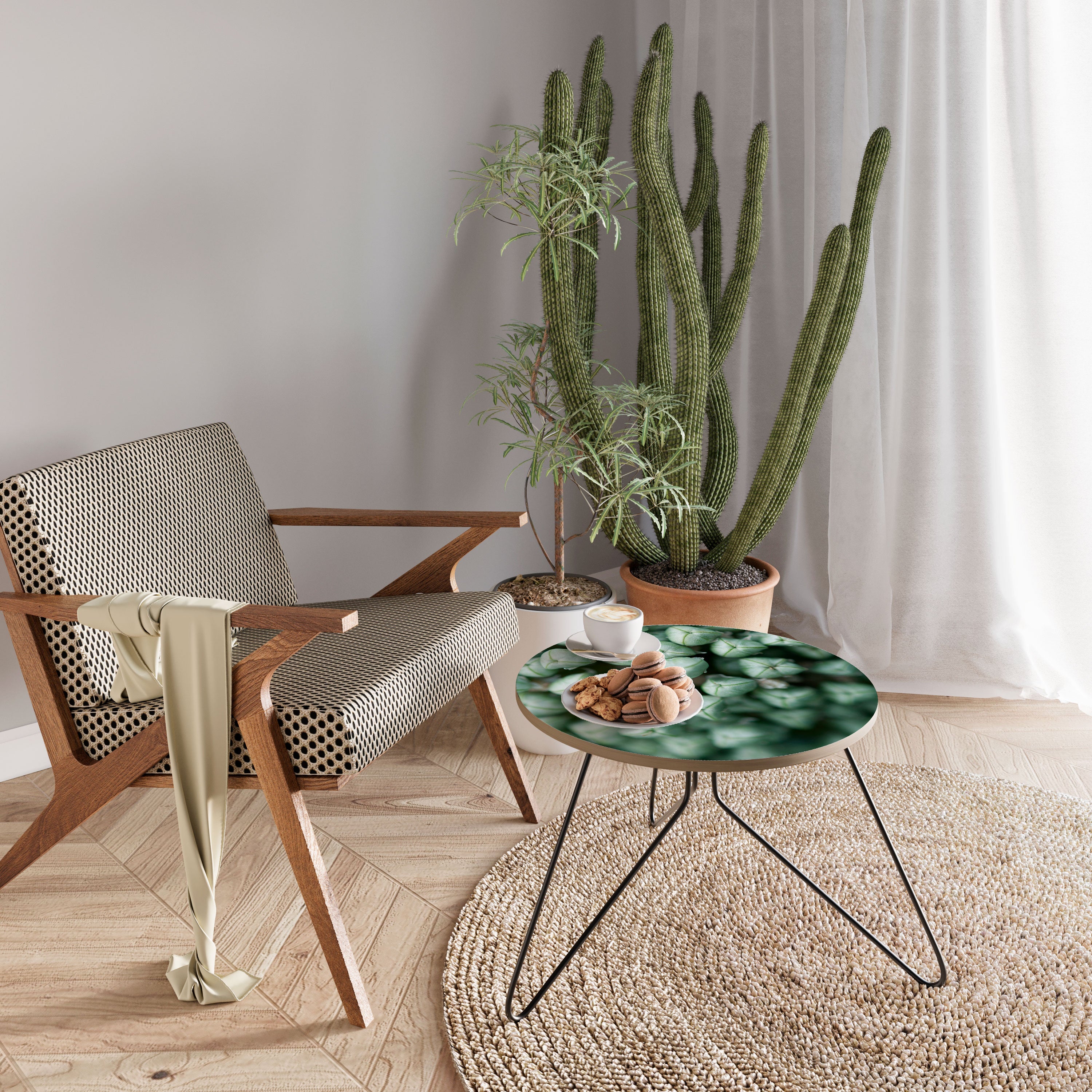 TEXTURED GREEN TIDBITS Coffee Table 60