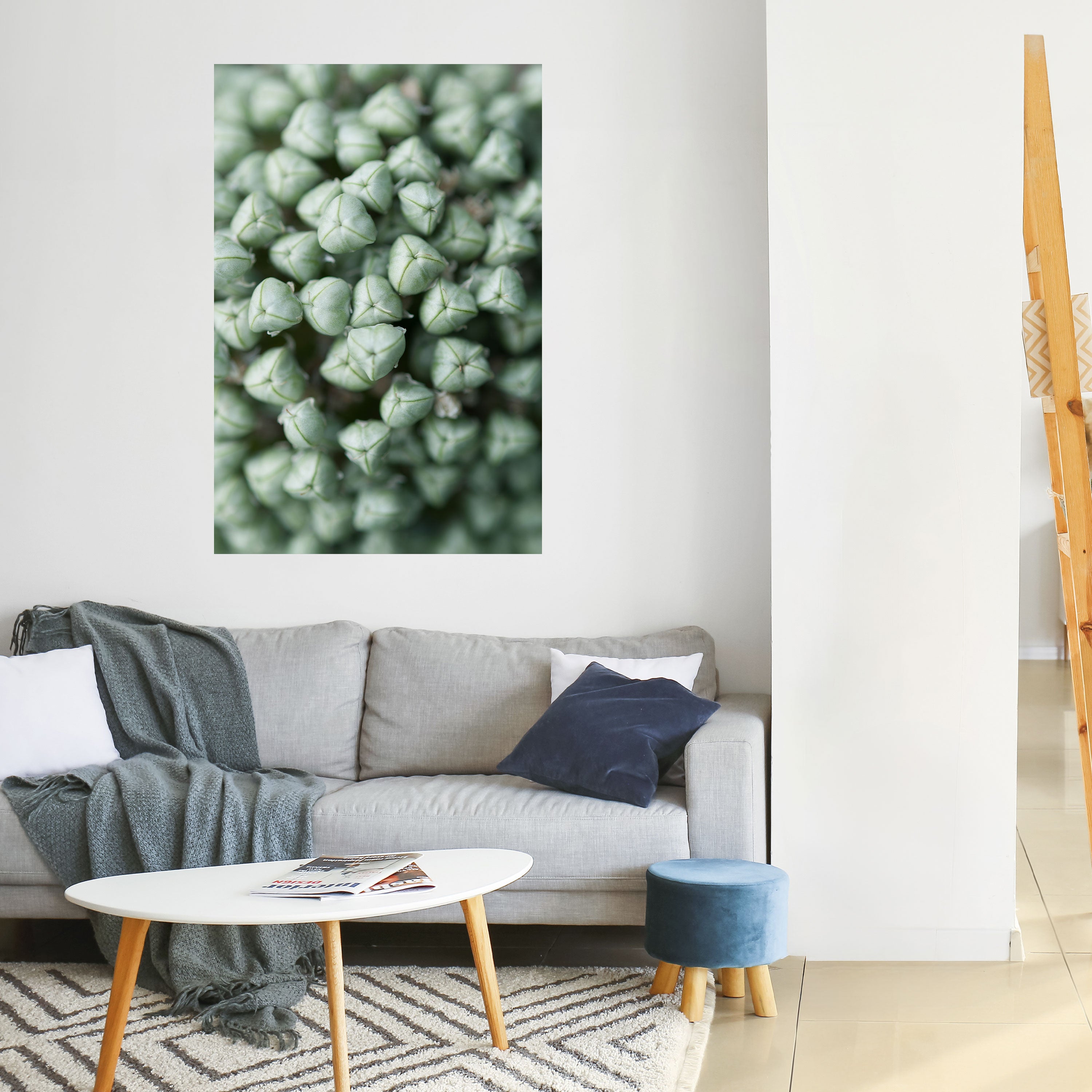 TEXTURED GREEN TIDBITS Peel and Stick Vertical Poster