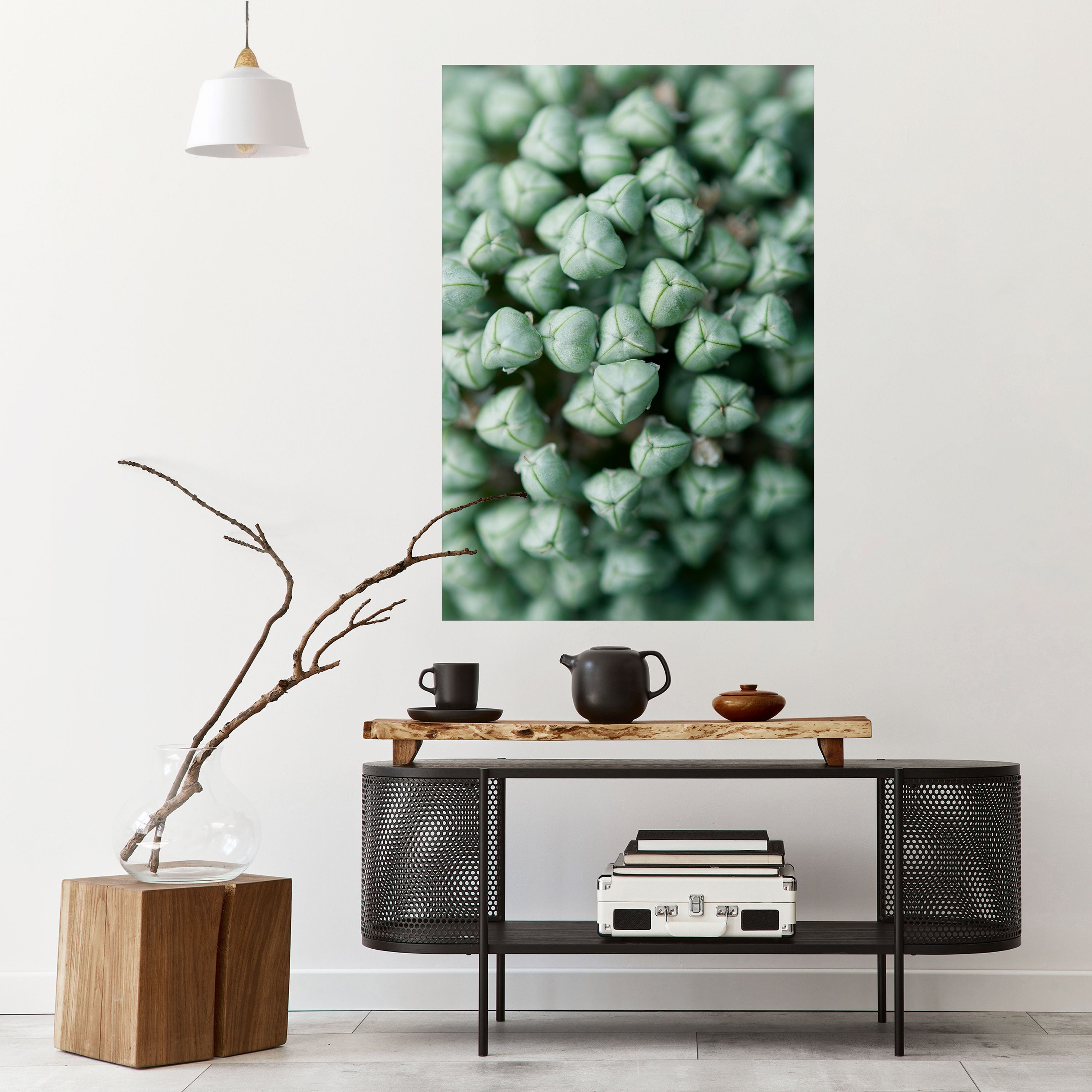 TEXTURED GREEN TIDBITS Peel and Stick Vertical Poster