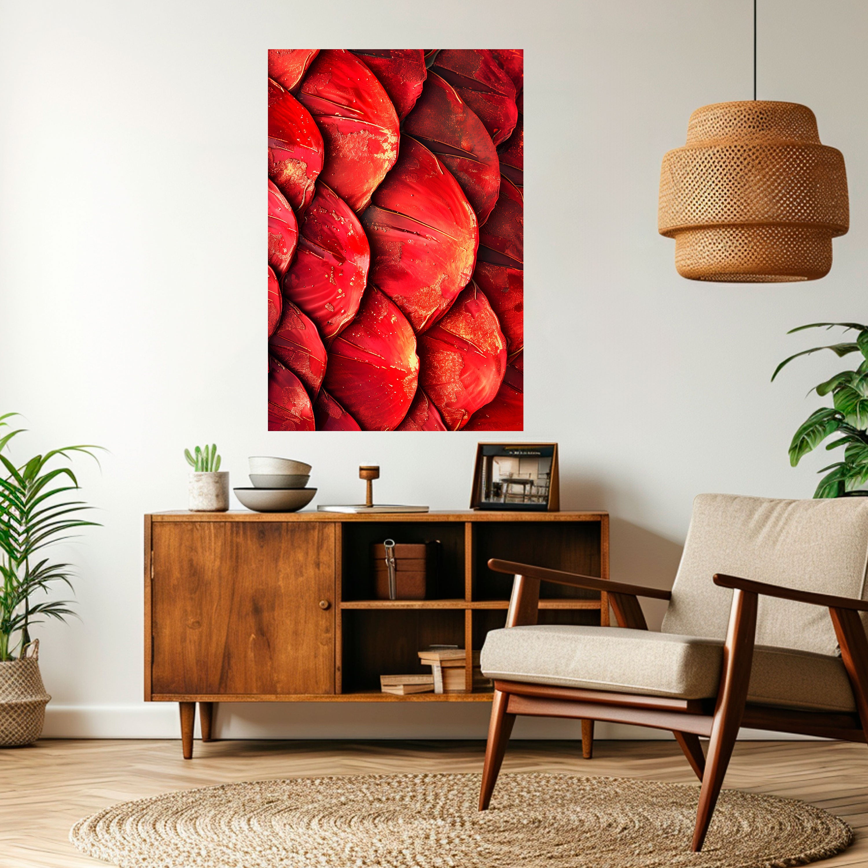 RUBY PETAL DANCE Peel and Stick Vertical Poster