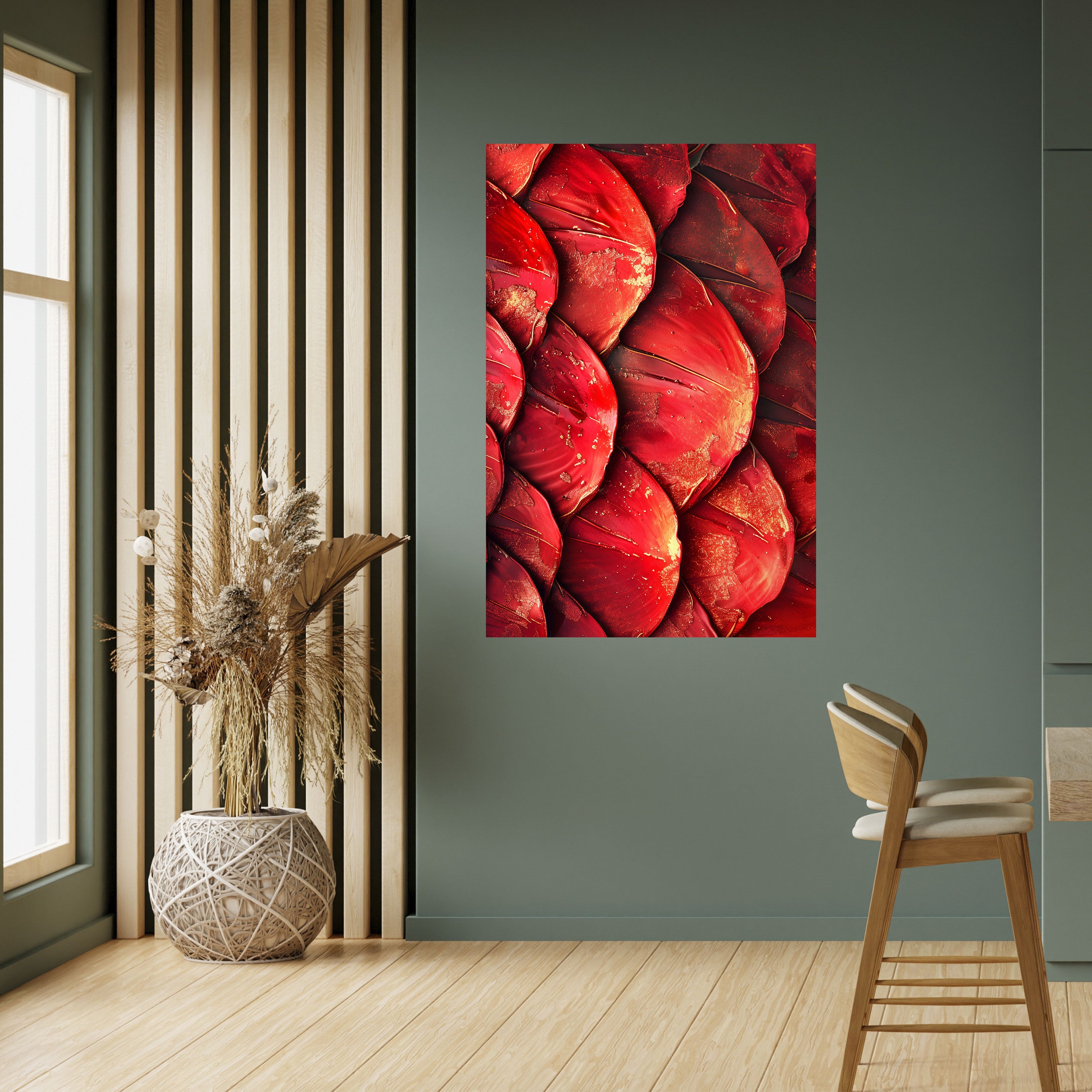 RUBY PETAL DANCE Peel and Stick Vertical Poster