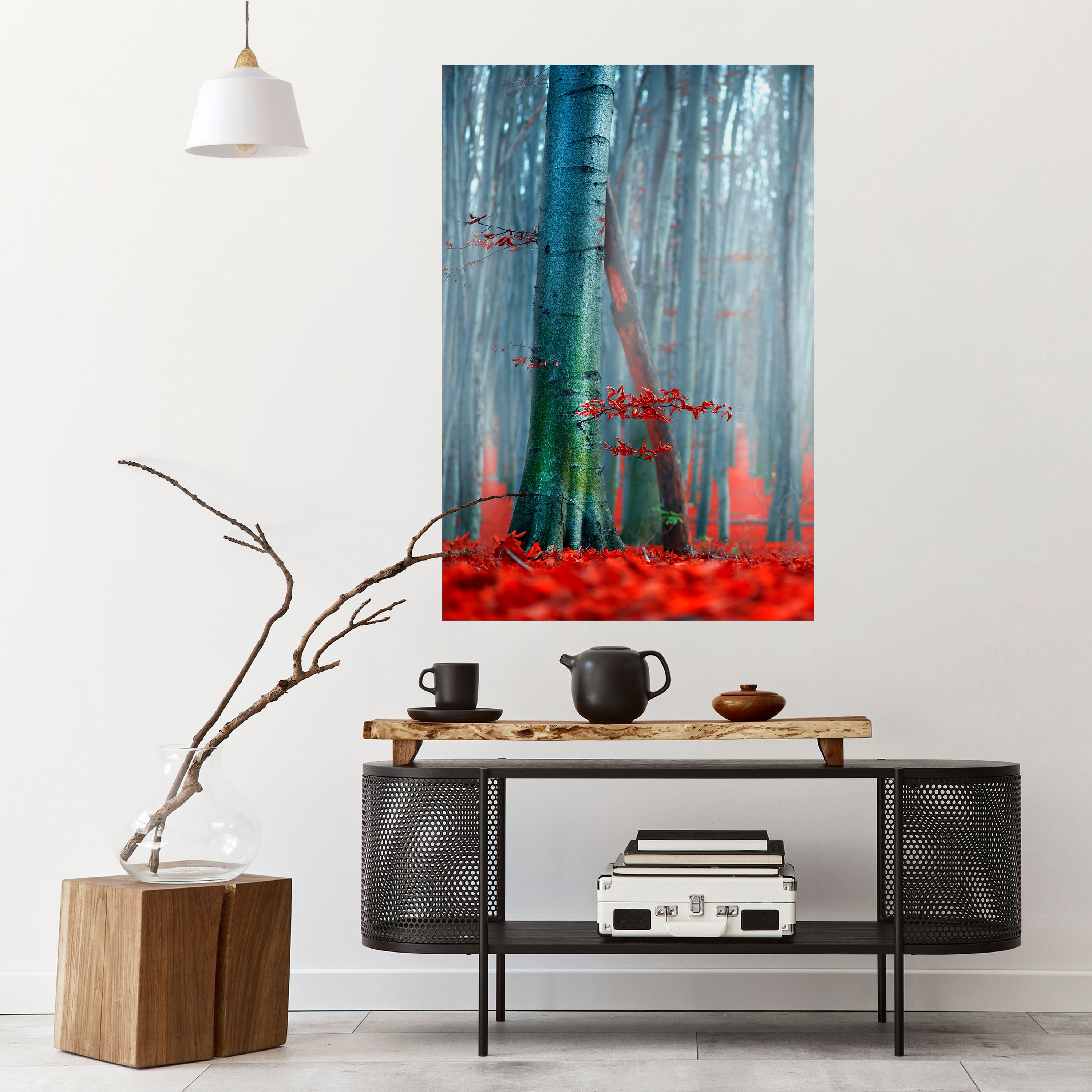 TRANQUIL RED ELEGANCE Peel and Stick Vertical Poster