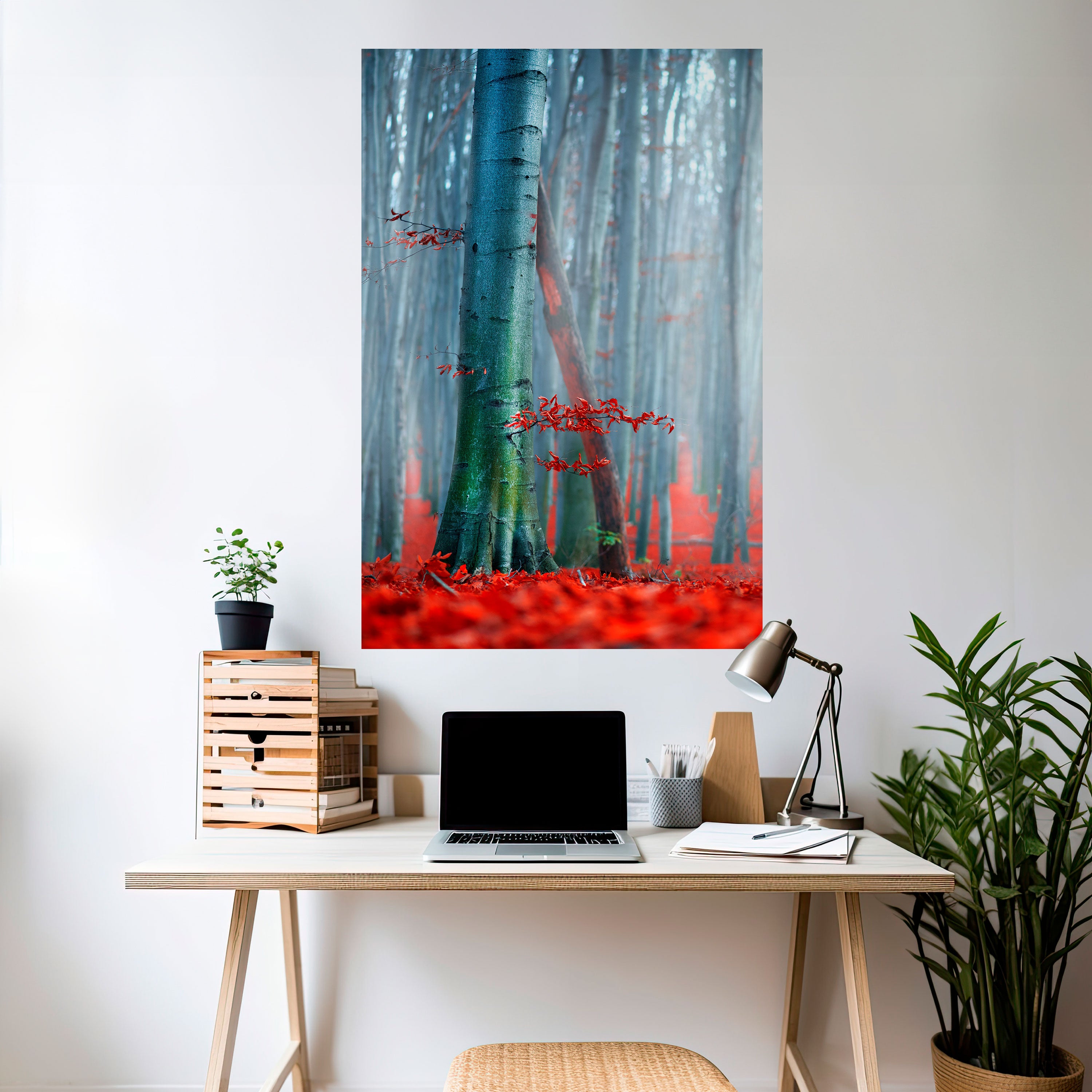TRANQUIL RED ELEGANCE Peel and Stick Vertical Poster
