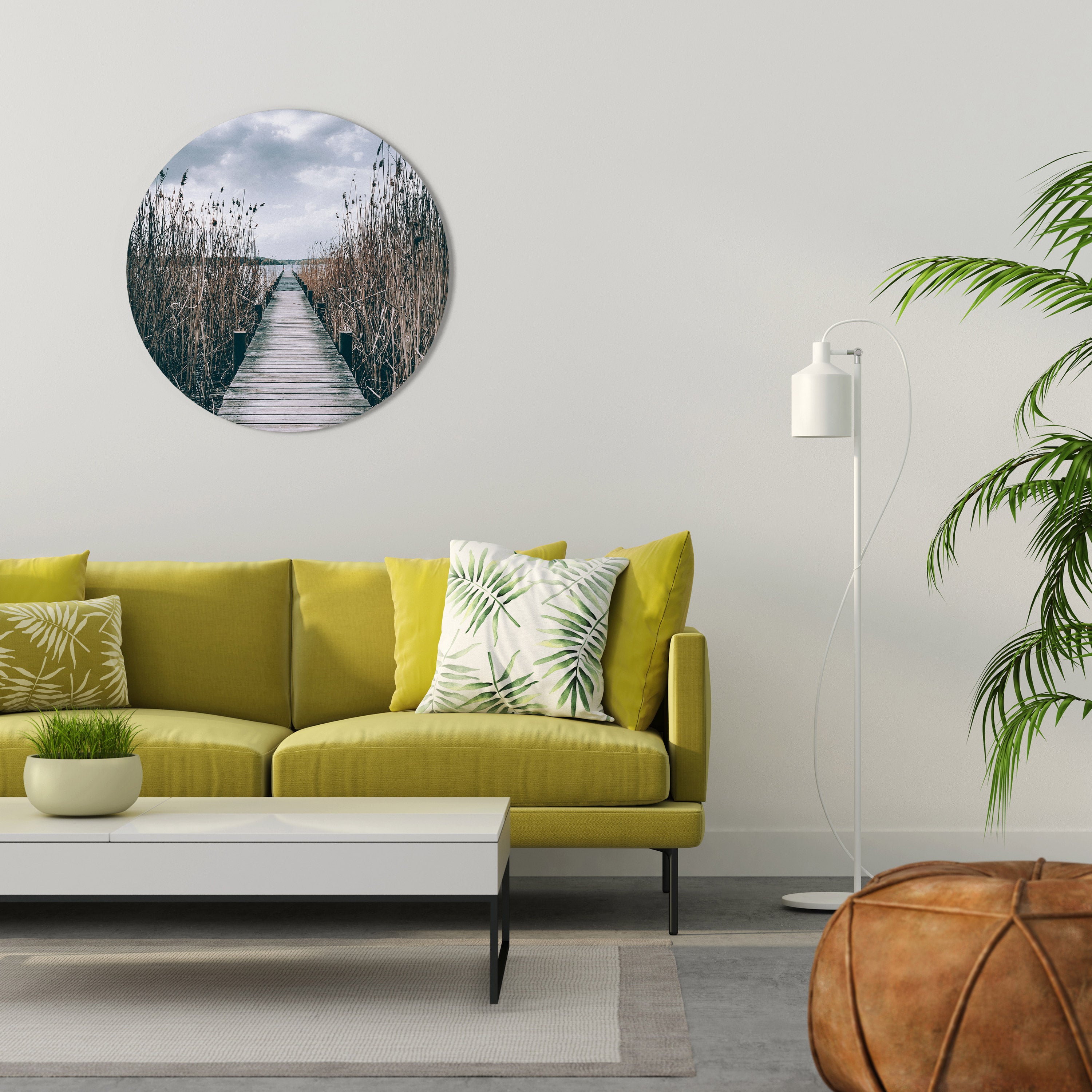 GAZE INTO STILLNESS Round Wall Art