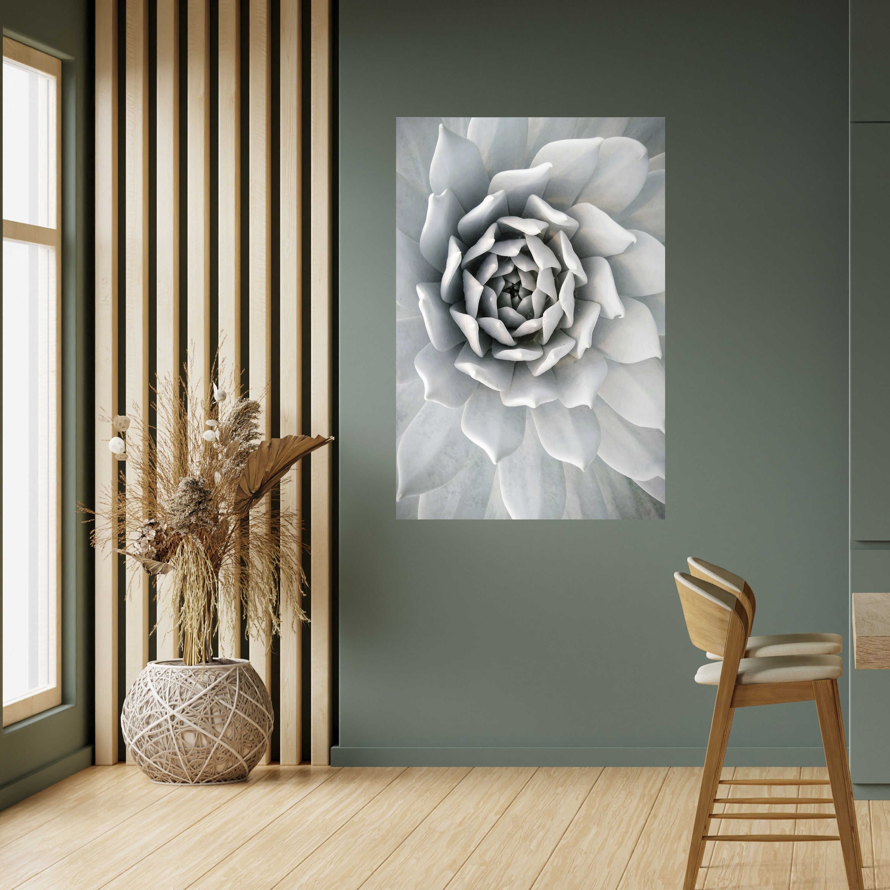 ELEGANT PETAL SWIRL Peel and Stick Vertical Poster