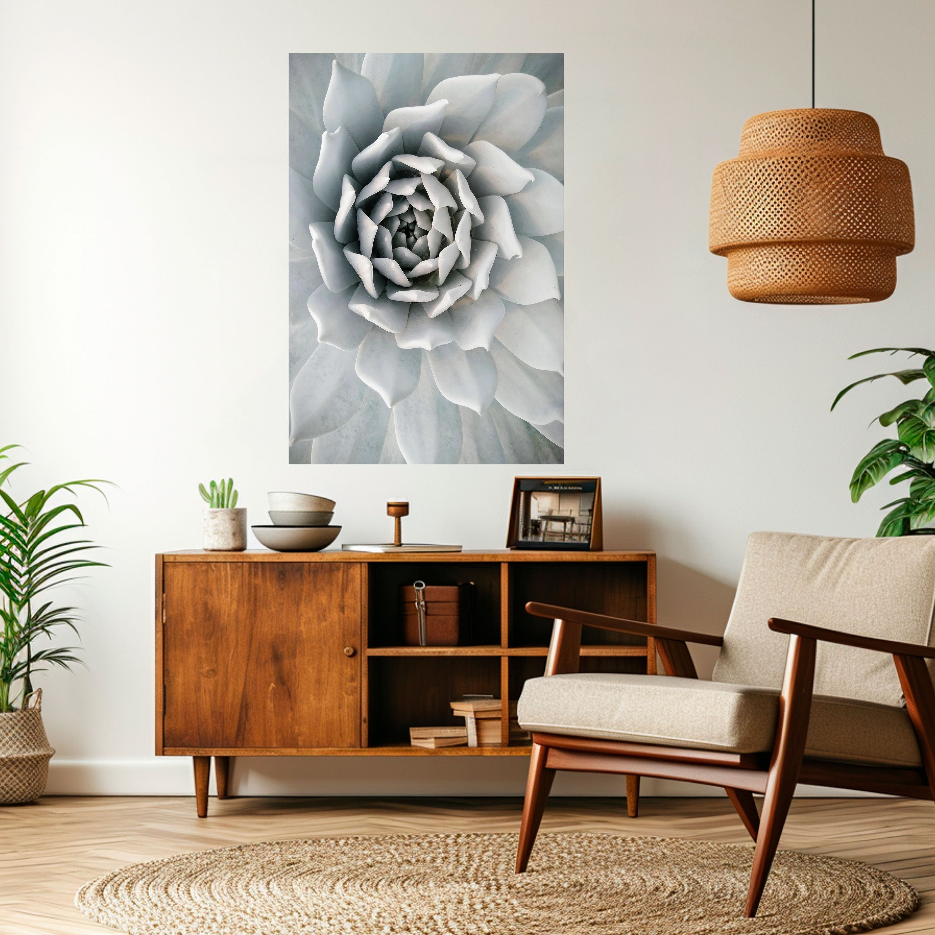 ELEGANT PETAL SWIRL Peel and Stick Vertical Poster