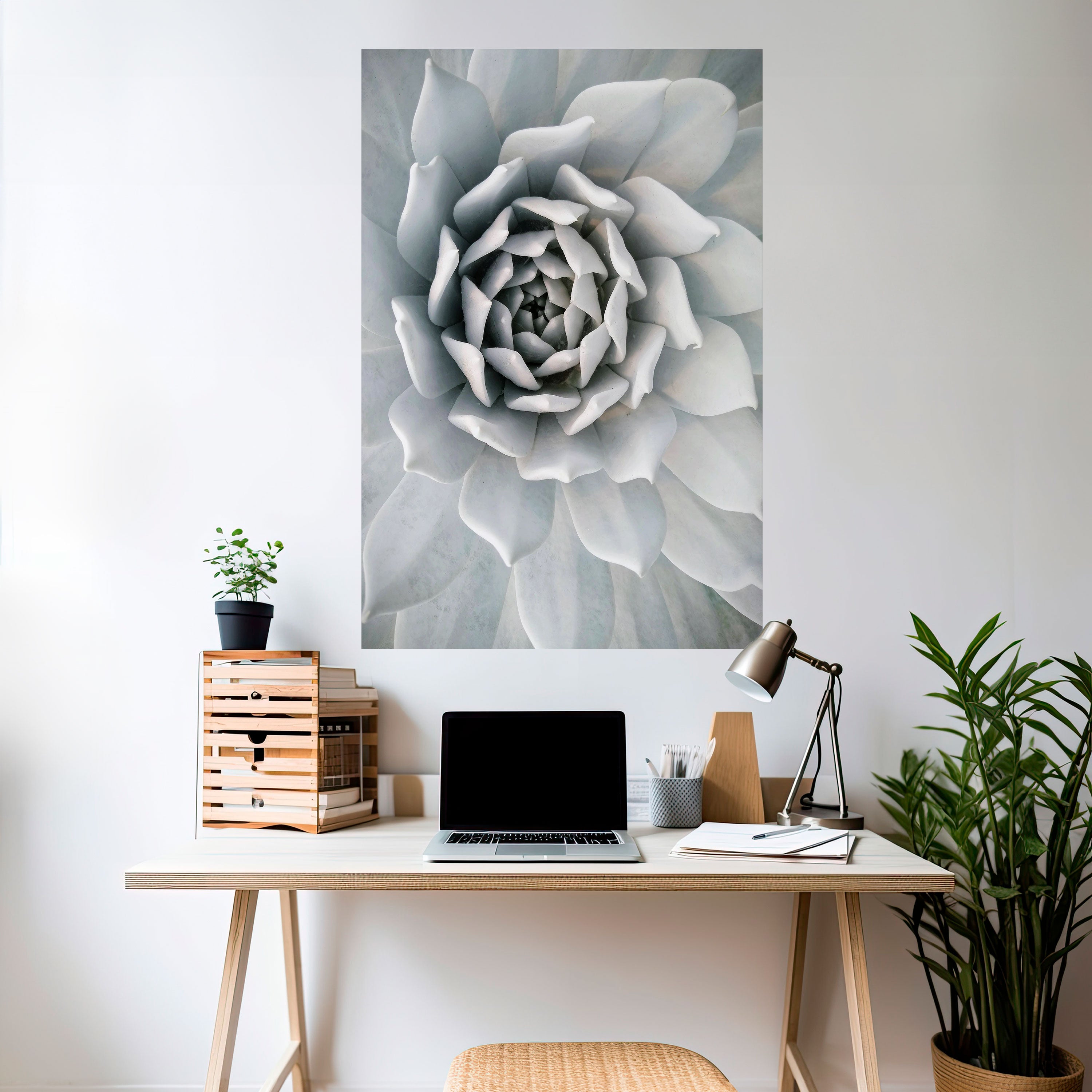 ELEGANT PETAL SWIRL Peel and Stick Vertical Poster