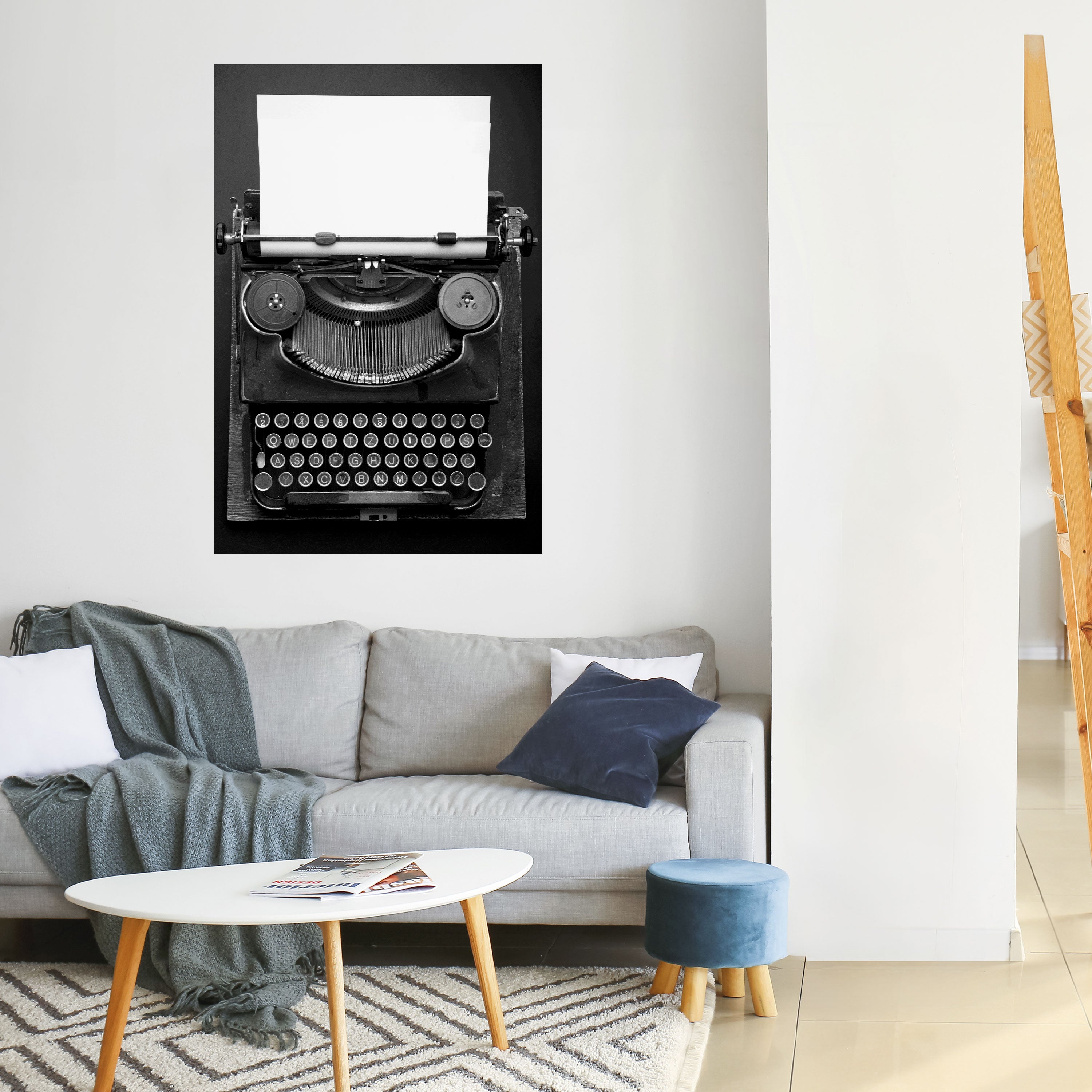 TYPEWRITER SYMPHONY Peel and Stick Vertical Poster