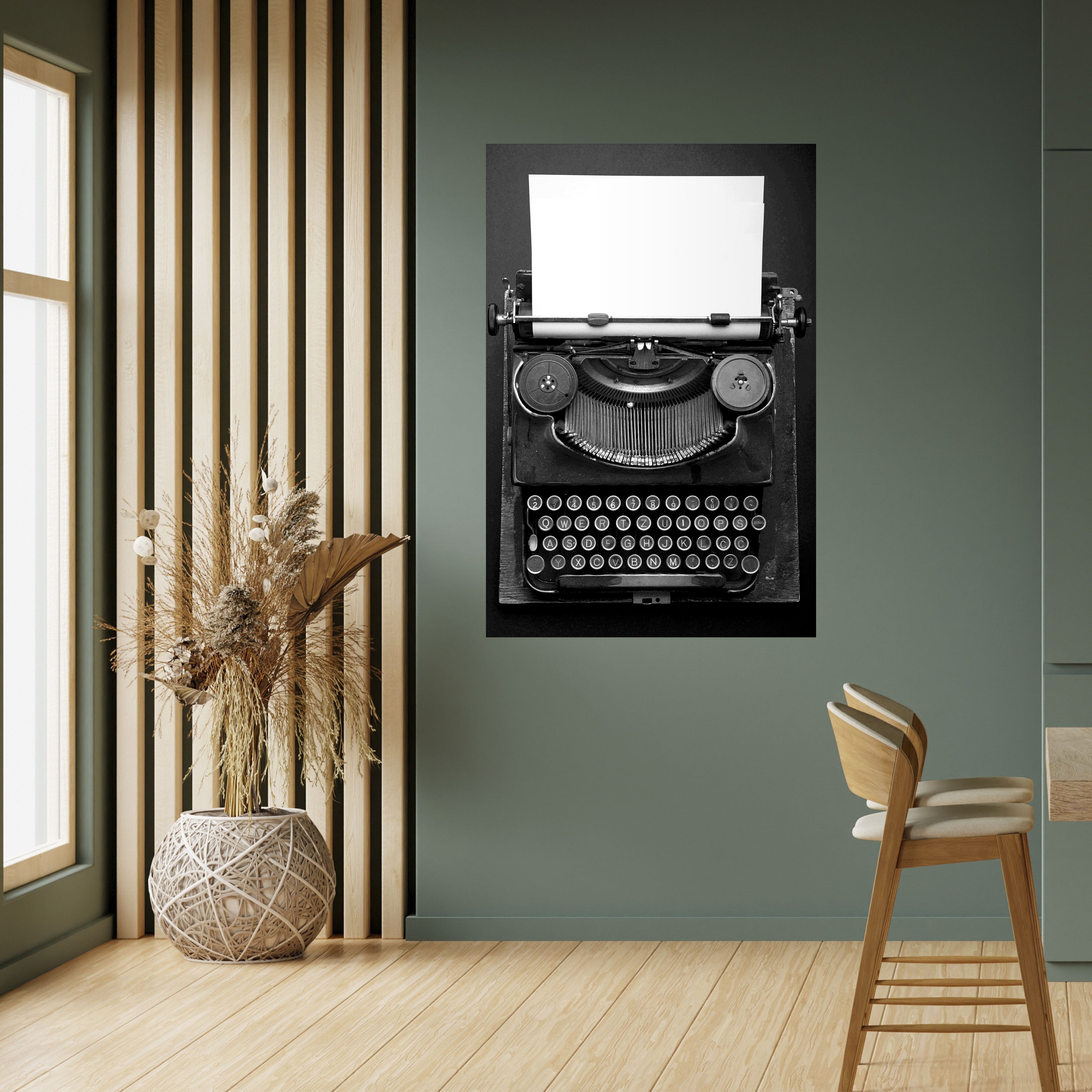 TYPEWRITER SYMPHONY Peel and Stick Vertical Poster