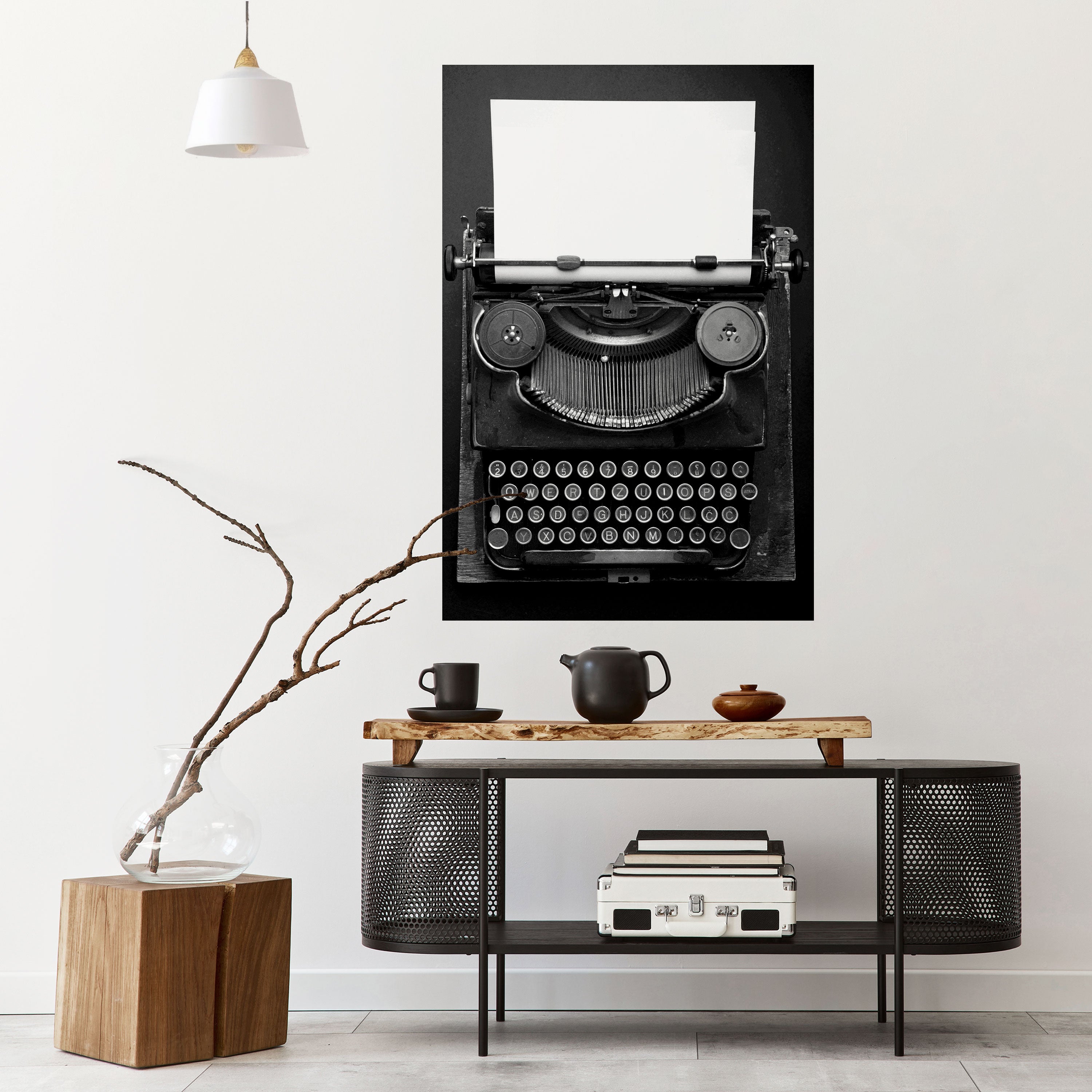 TYPEWRITER SYMPHONY Peel and Stick Vertical Poster