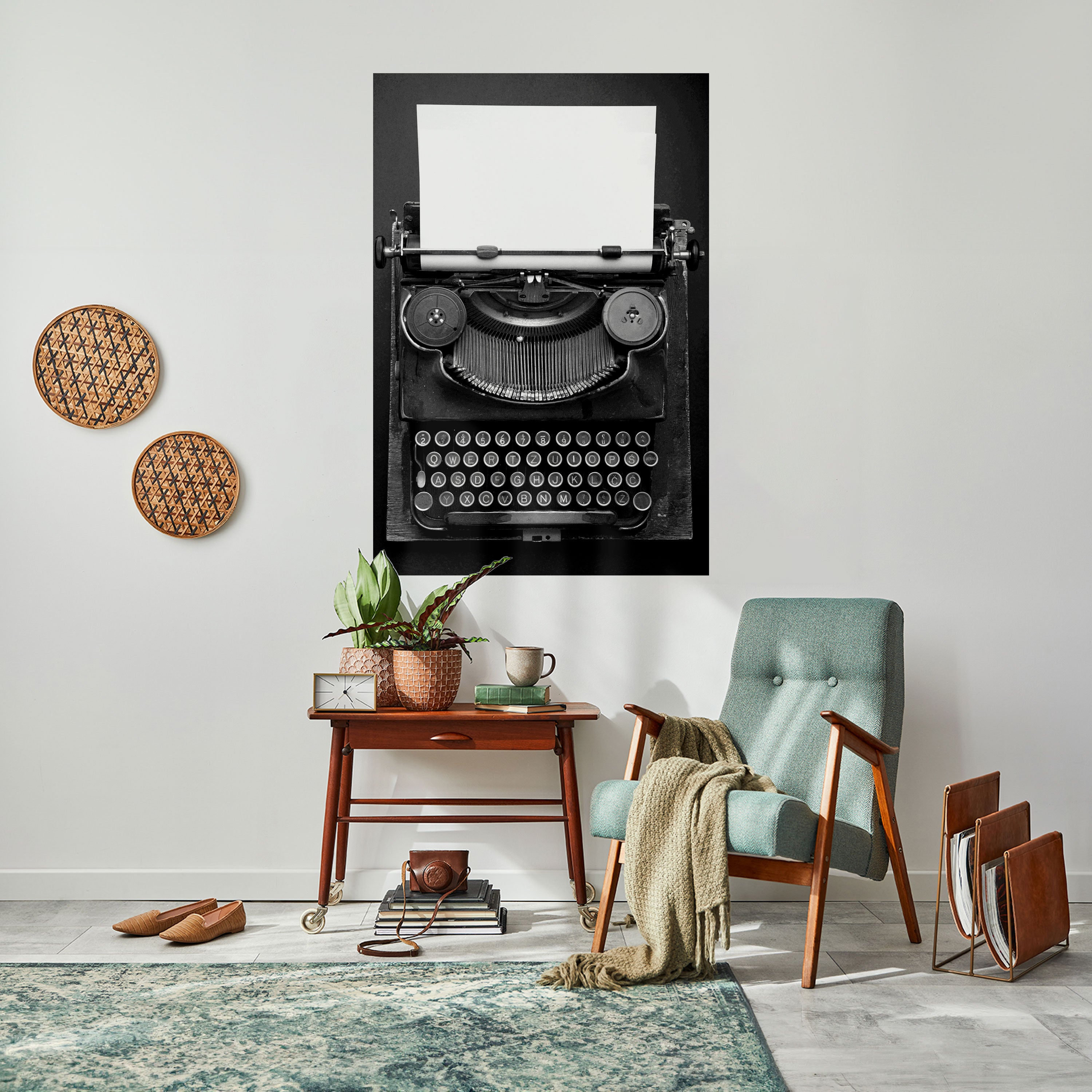 TYPEWRITER SYMPHONY Peel and Stick Vertical Poster