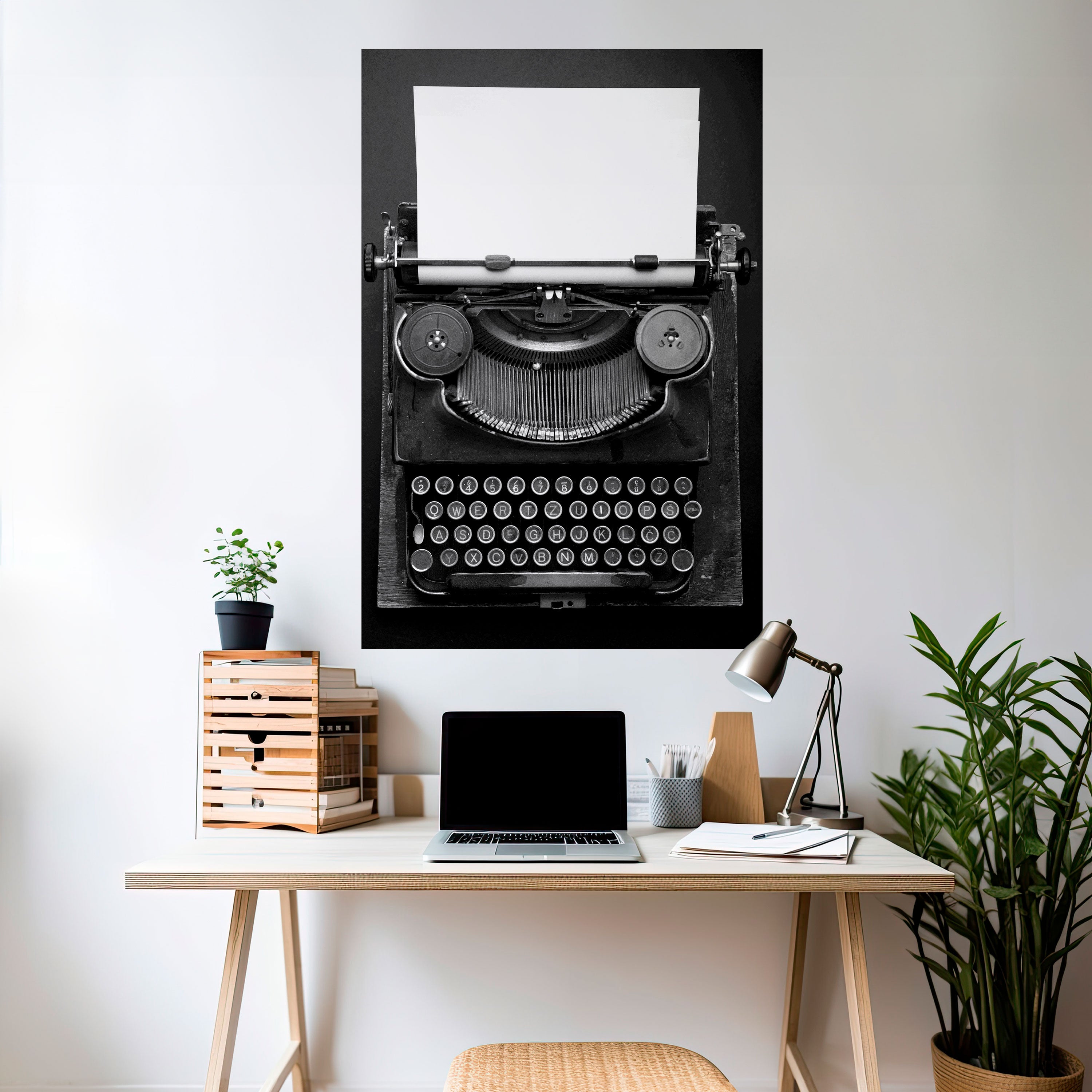 TYPEWRITER SYMPHONY Peel and Stick Vertical Poster