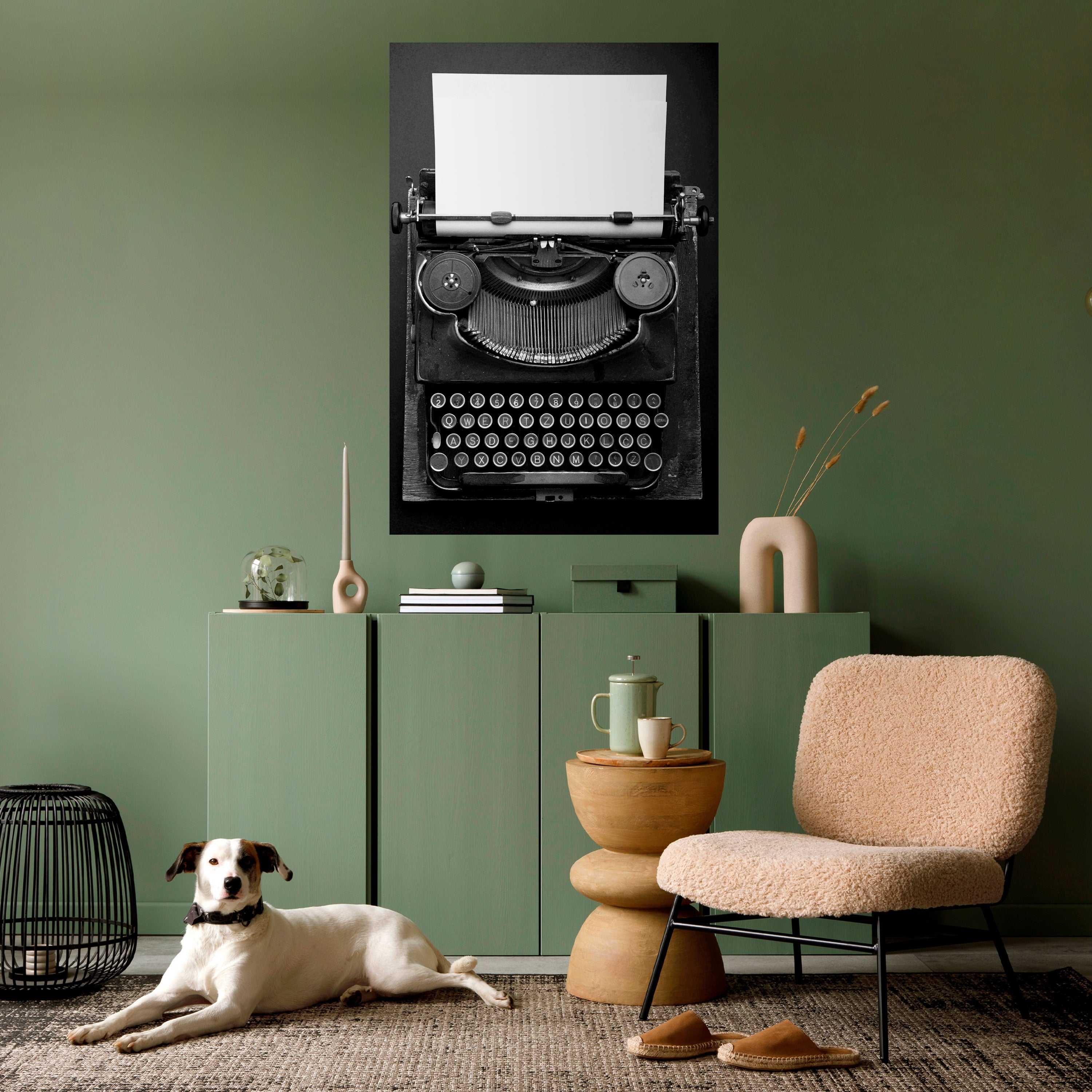 TYPEWRITER SYMPHONY Peel and Stick Vertical Poster