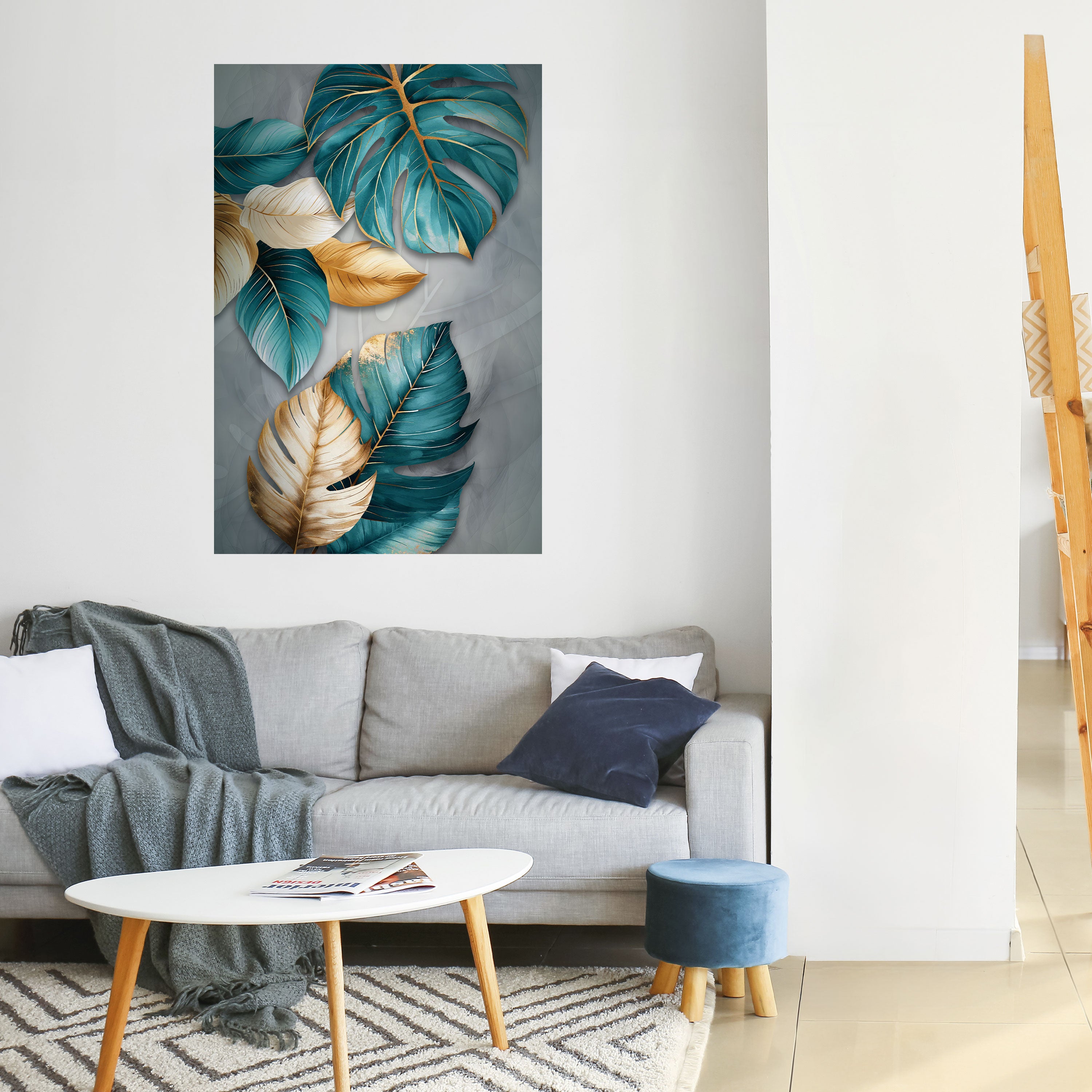ELEGANCE IN LEAVES Peel and Stick Vertical Poster