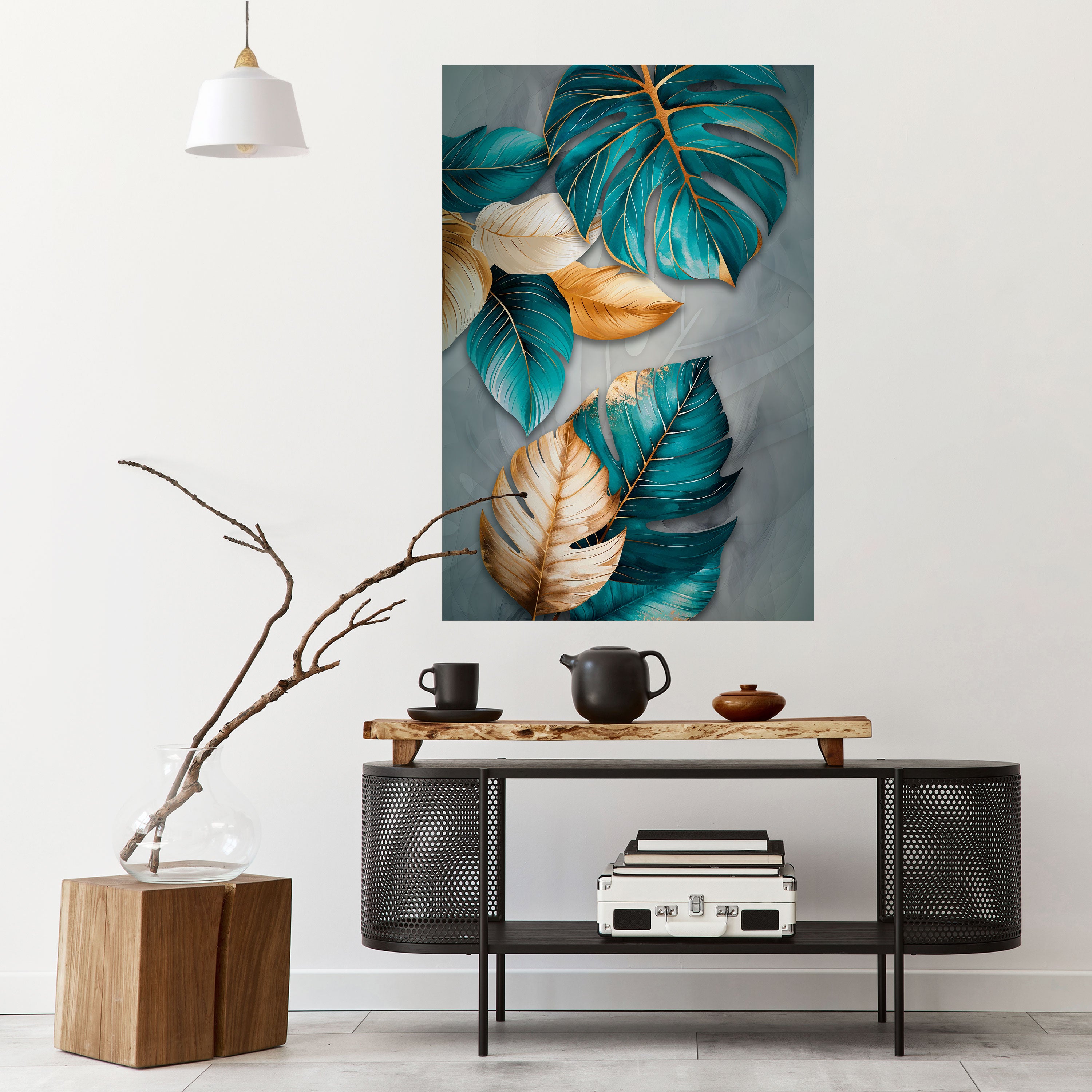 ELEGANCE IN LEAVES Peel and Stick Vertical Poster