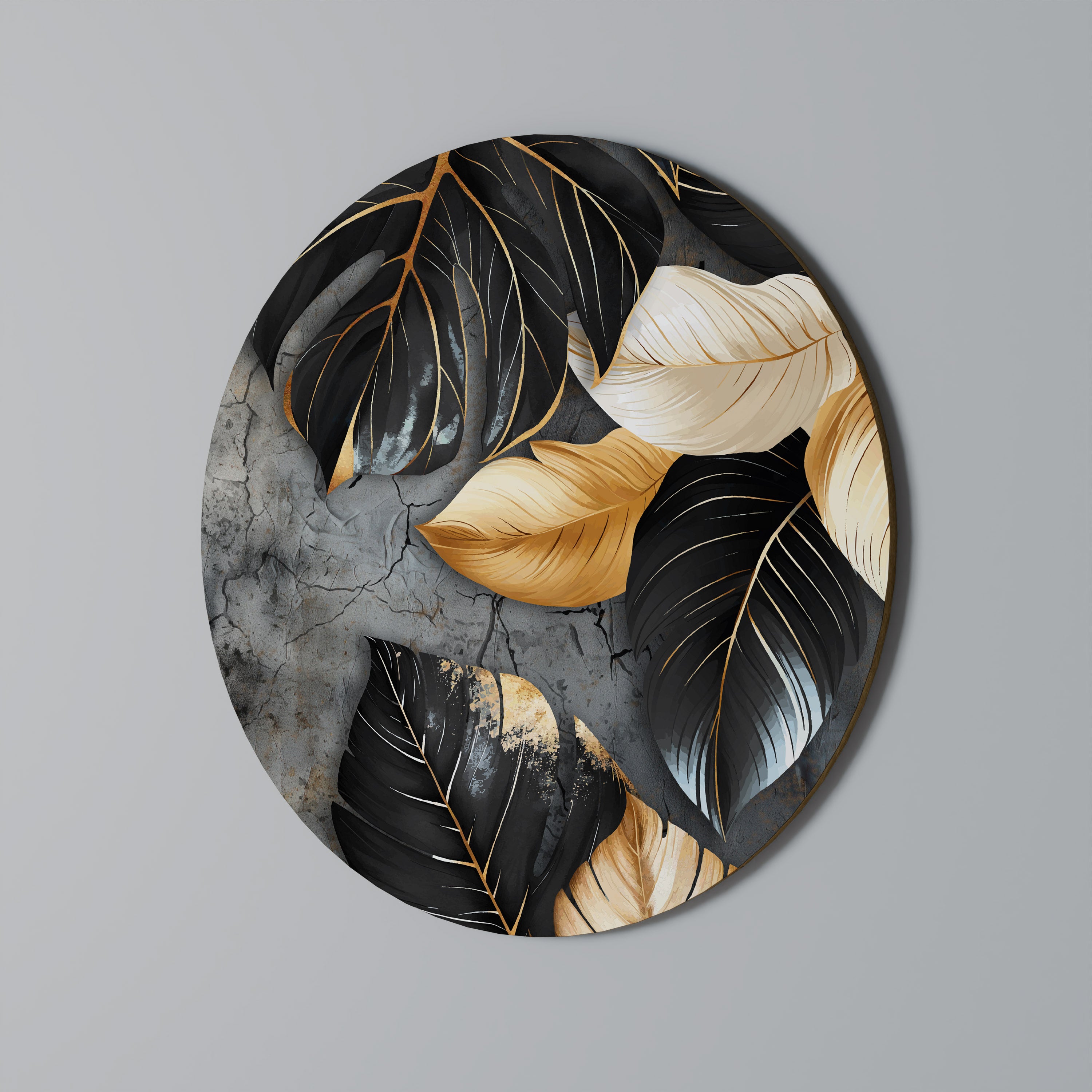 Arte de pared redondo EL ABRAZO OSCURO DE LA NATURALEZA