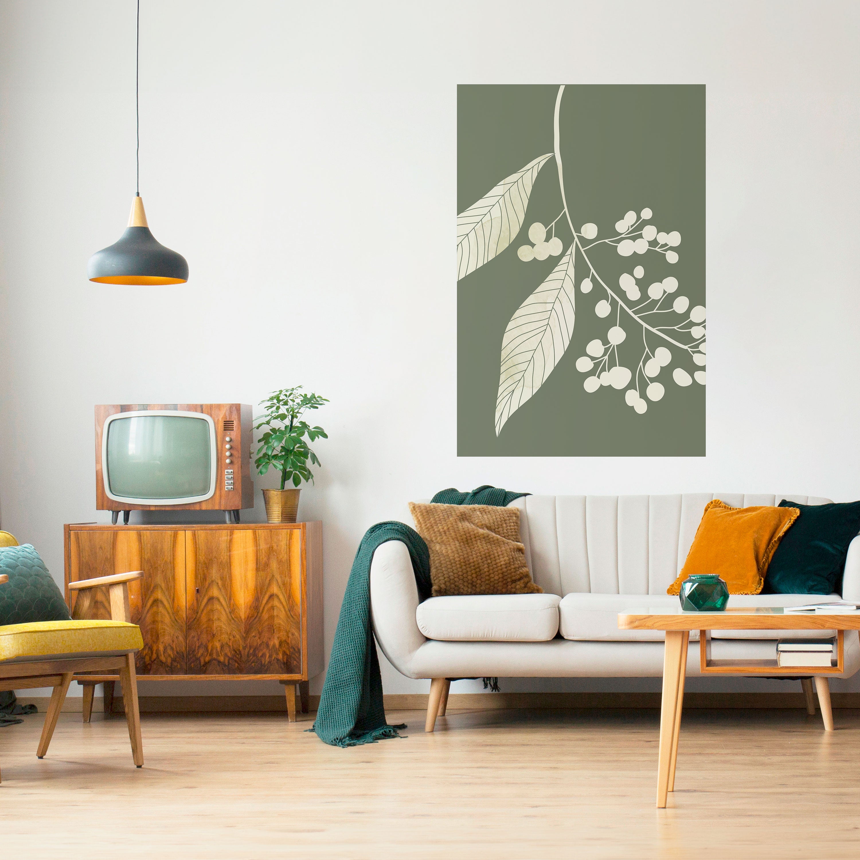 SERENE LEAFY FANTASIES Peel and Stick Vertical Poster