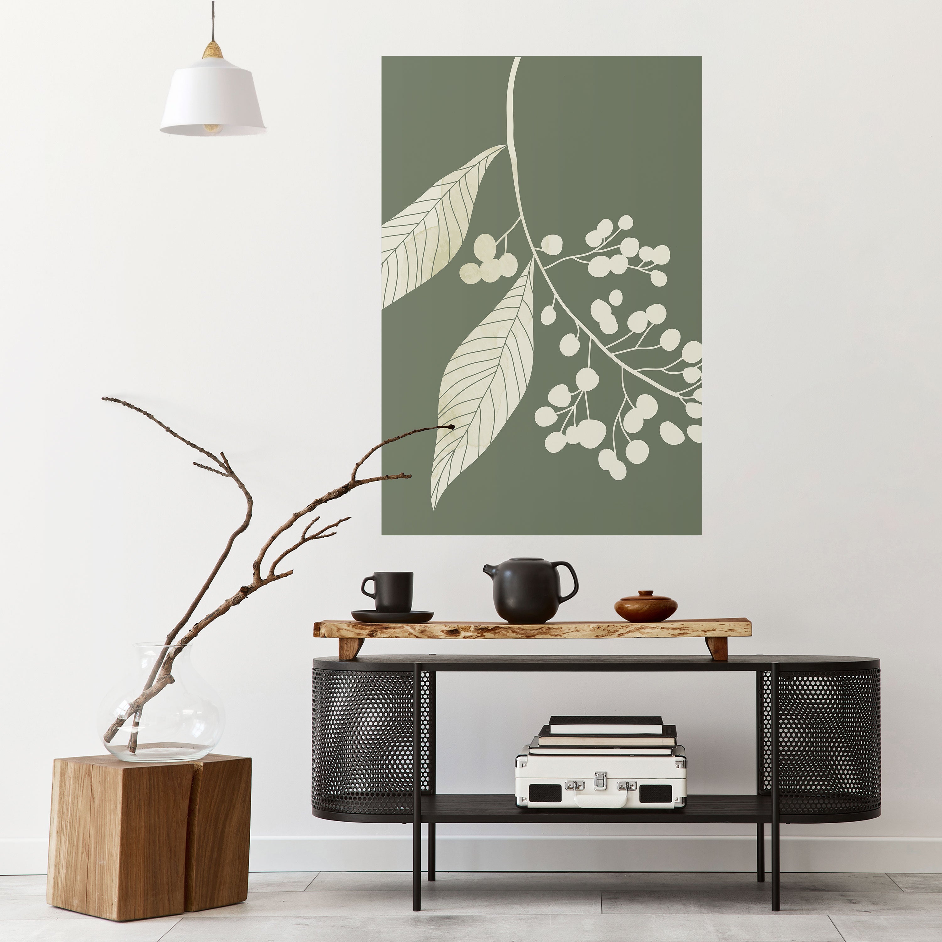 SERENE LEAFY FANTASIES Peel and Stick Vertical Poster