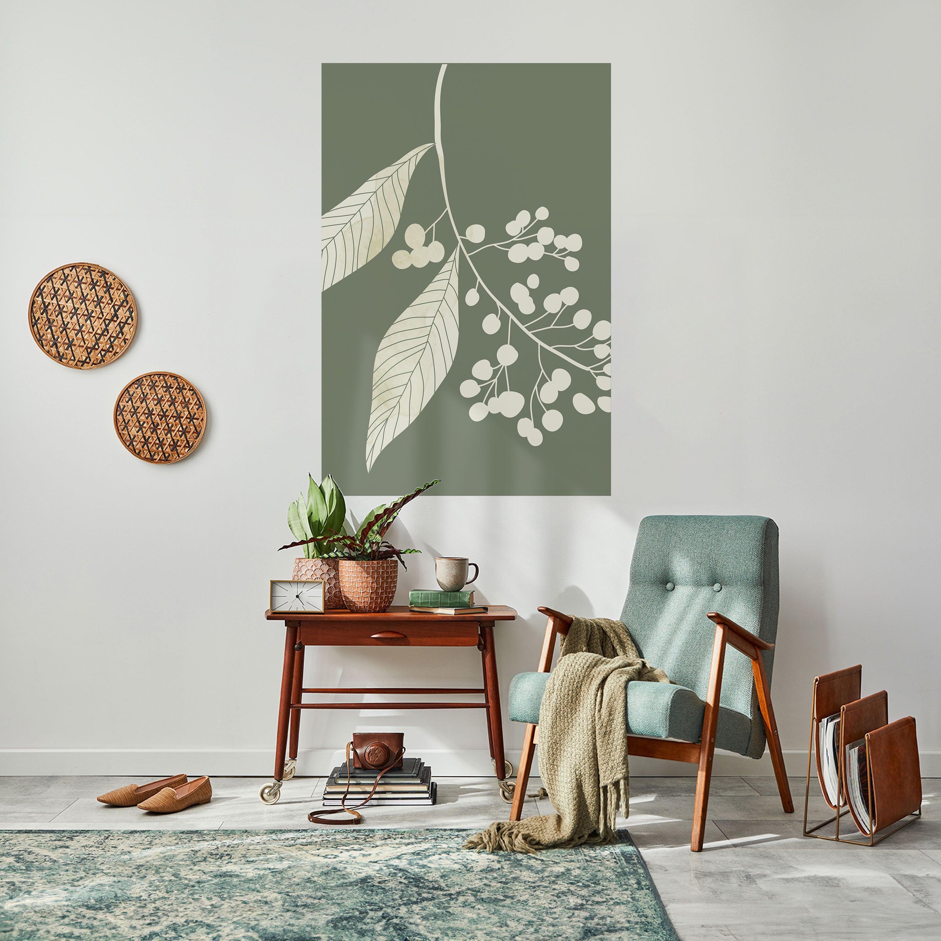 SERENE LEAFY FANTASIES Peel and Stick Vertical Poster