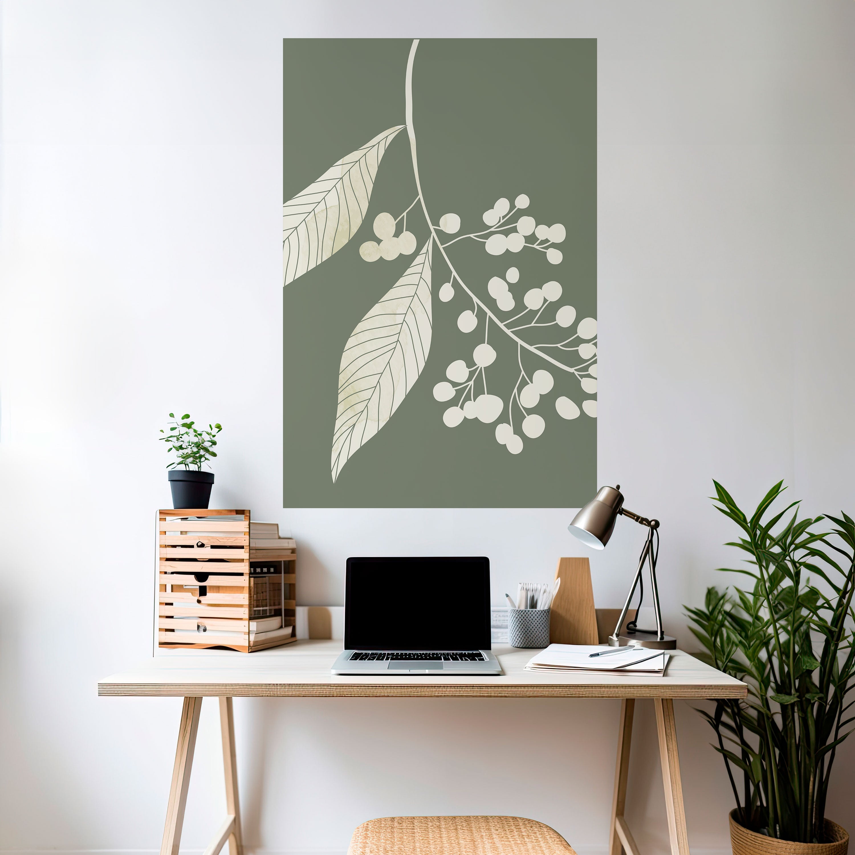 SERENE LEAFY FANTASIES Peel and Stick Vertical Poster