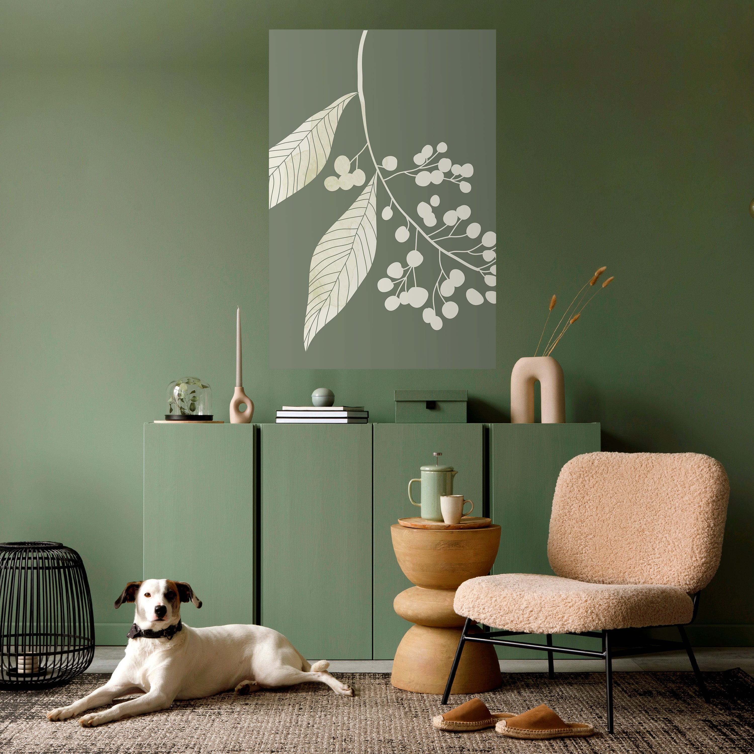 SERENE LEAFY FANTASIES Peel and Stick Vertical Poster