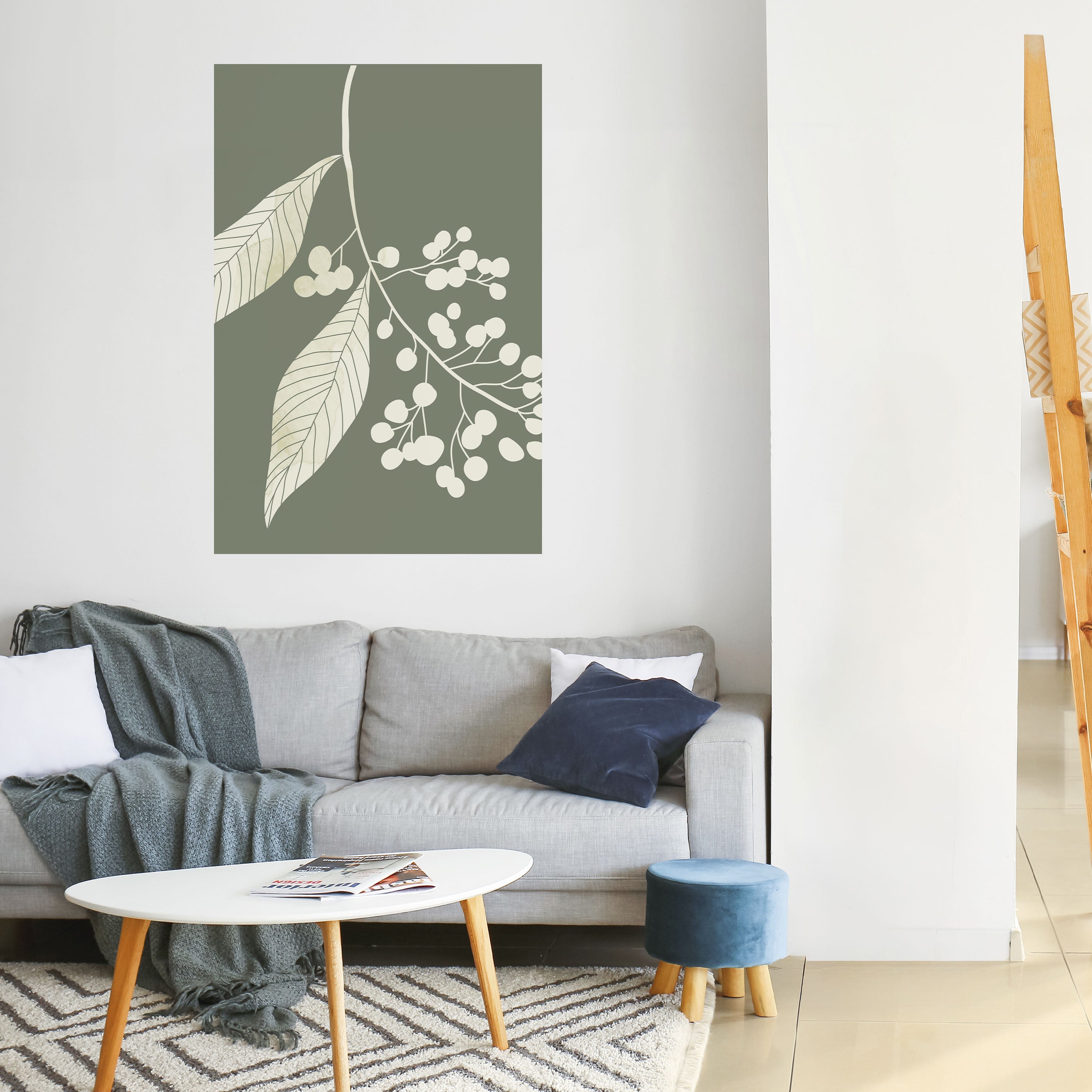 SERENE LEAFY FANTASIES Peel and Stick Vertical Poster