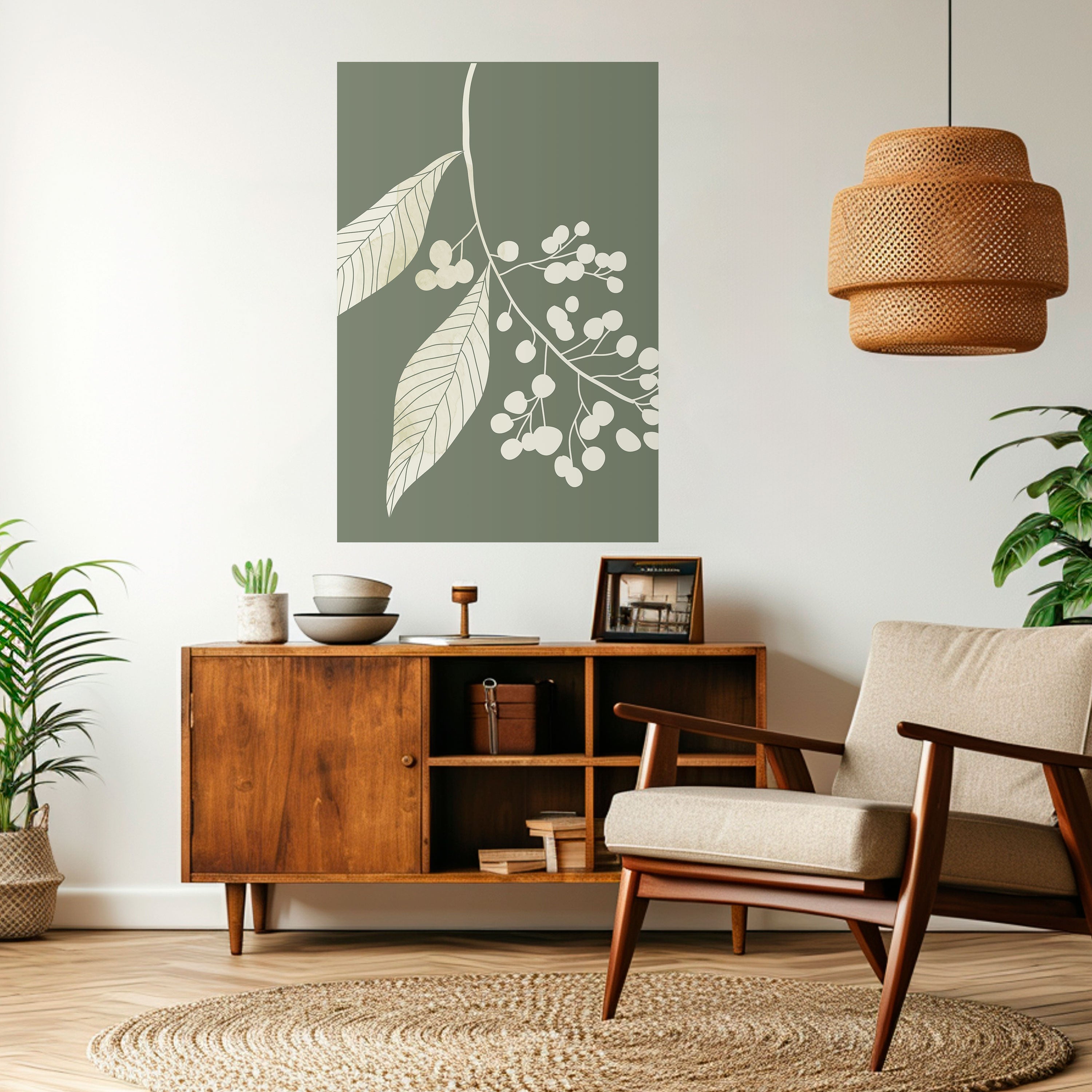 SERENE LEAFY FANTASIES Peel and Stick Vertical Poster